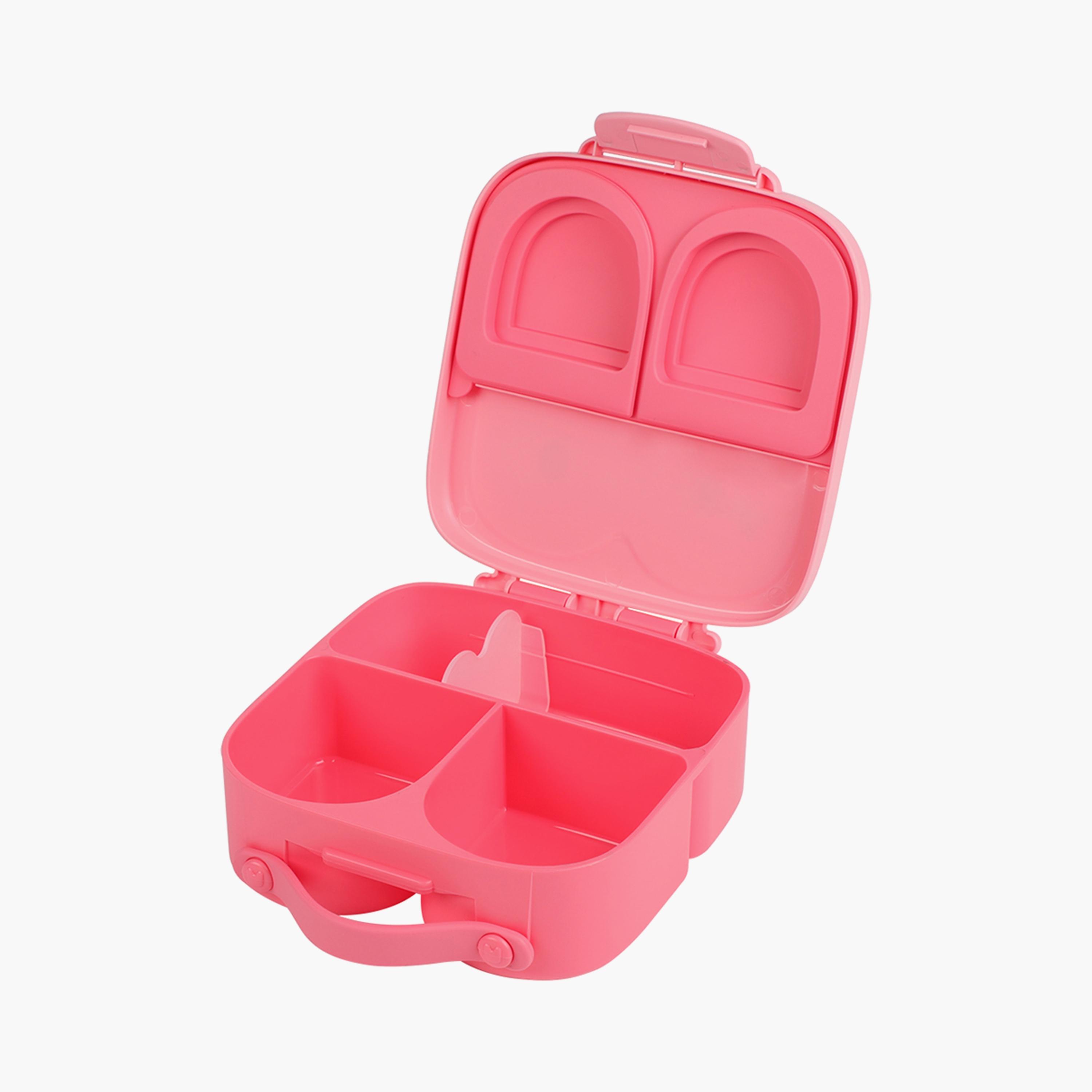 Eazy Kids Bento Lunch Box with Handle - Pink-school-lunchessentials-lunchboxes-image-2