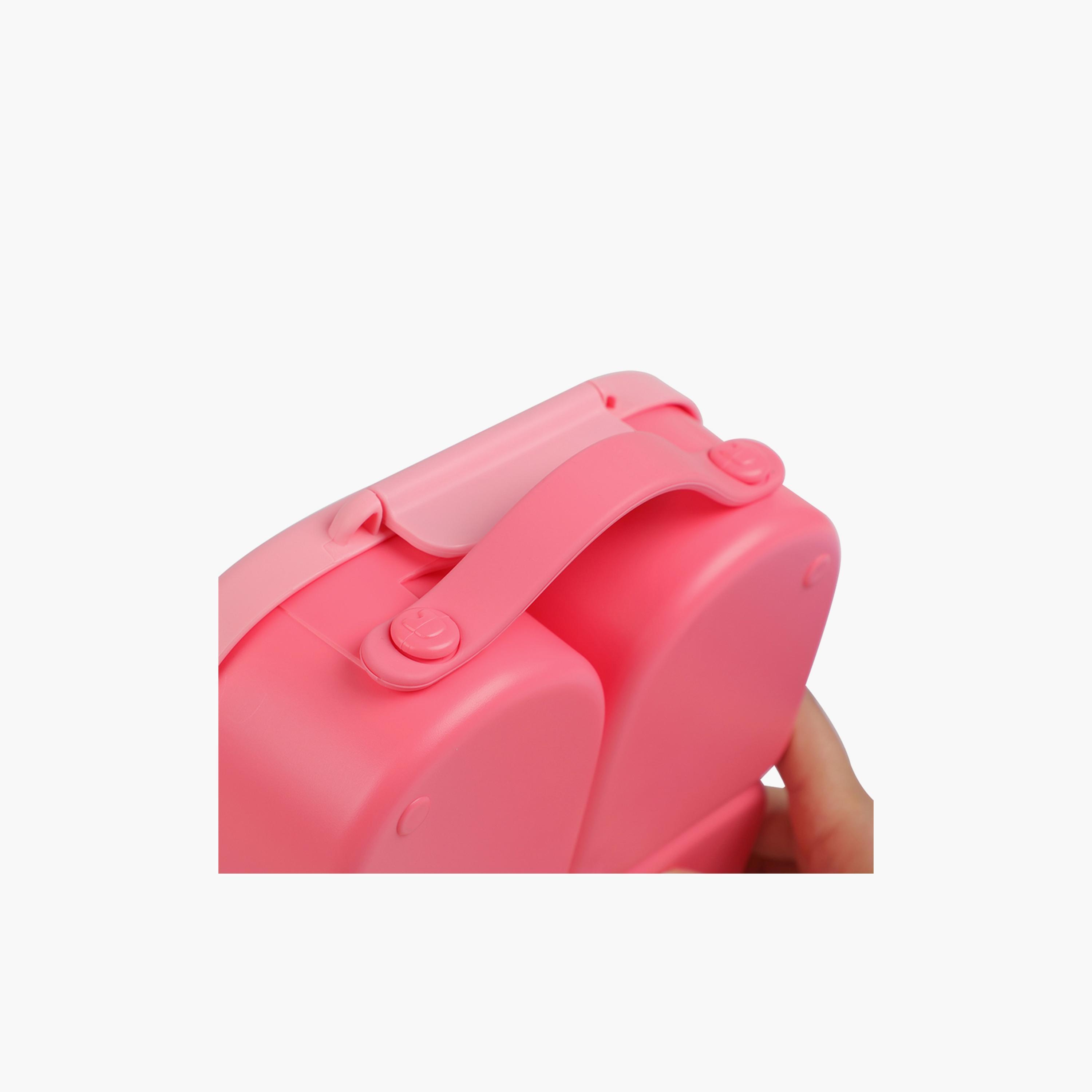 Eazy Kids Bento Lunch Box with Handle - Pink-school-lunchessentials-lunchboxes-image-4
