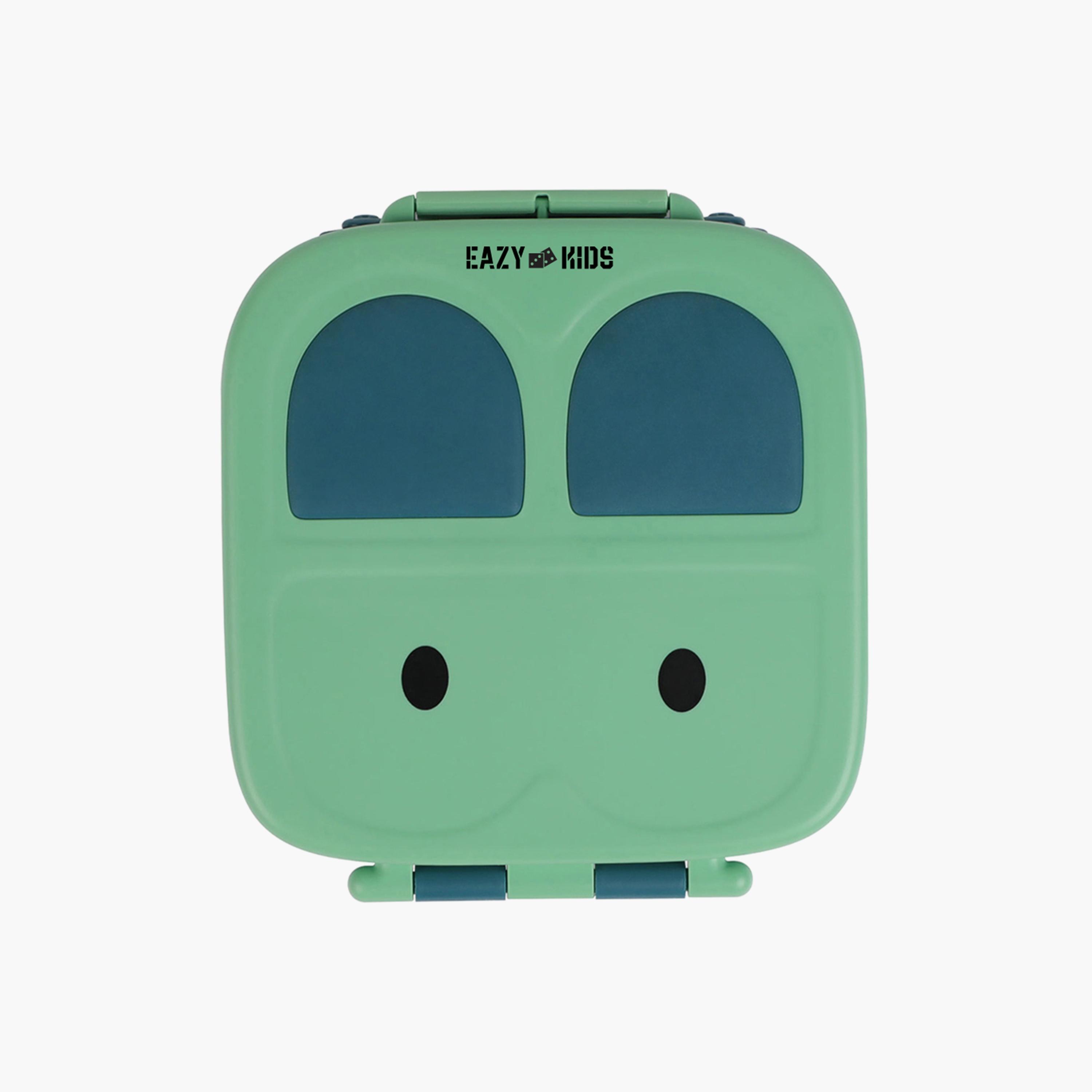 Eazy Kids Bento Lunch Box with Handle - Green-school-lunchessentials-lunchboxes-image-1