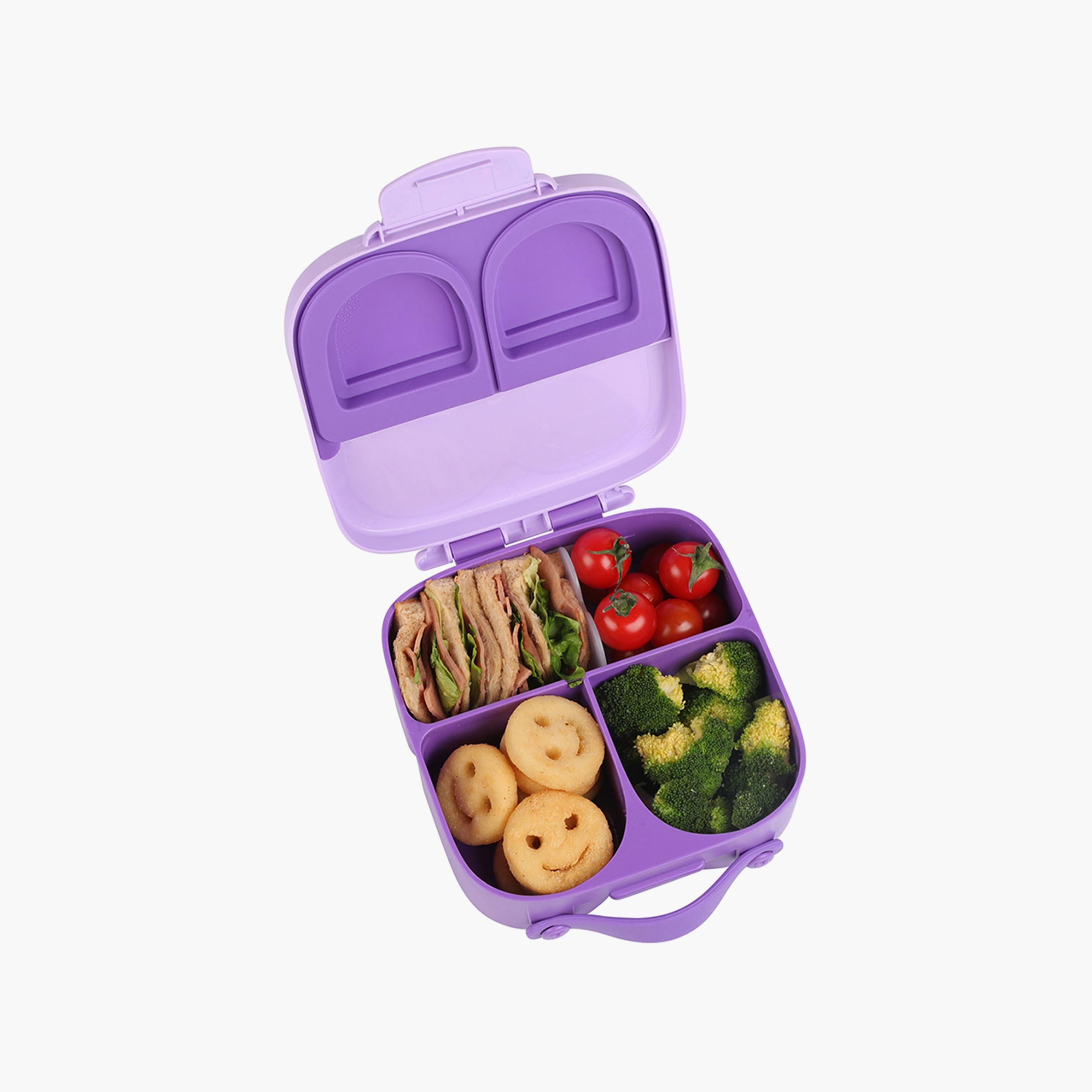 Eazy Kids Bento Lunch Box with Handle - Purple-school-lunchessentials-lunchboxes-image-2