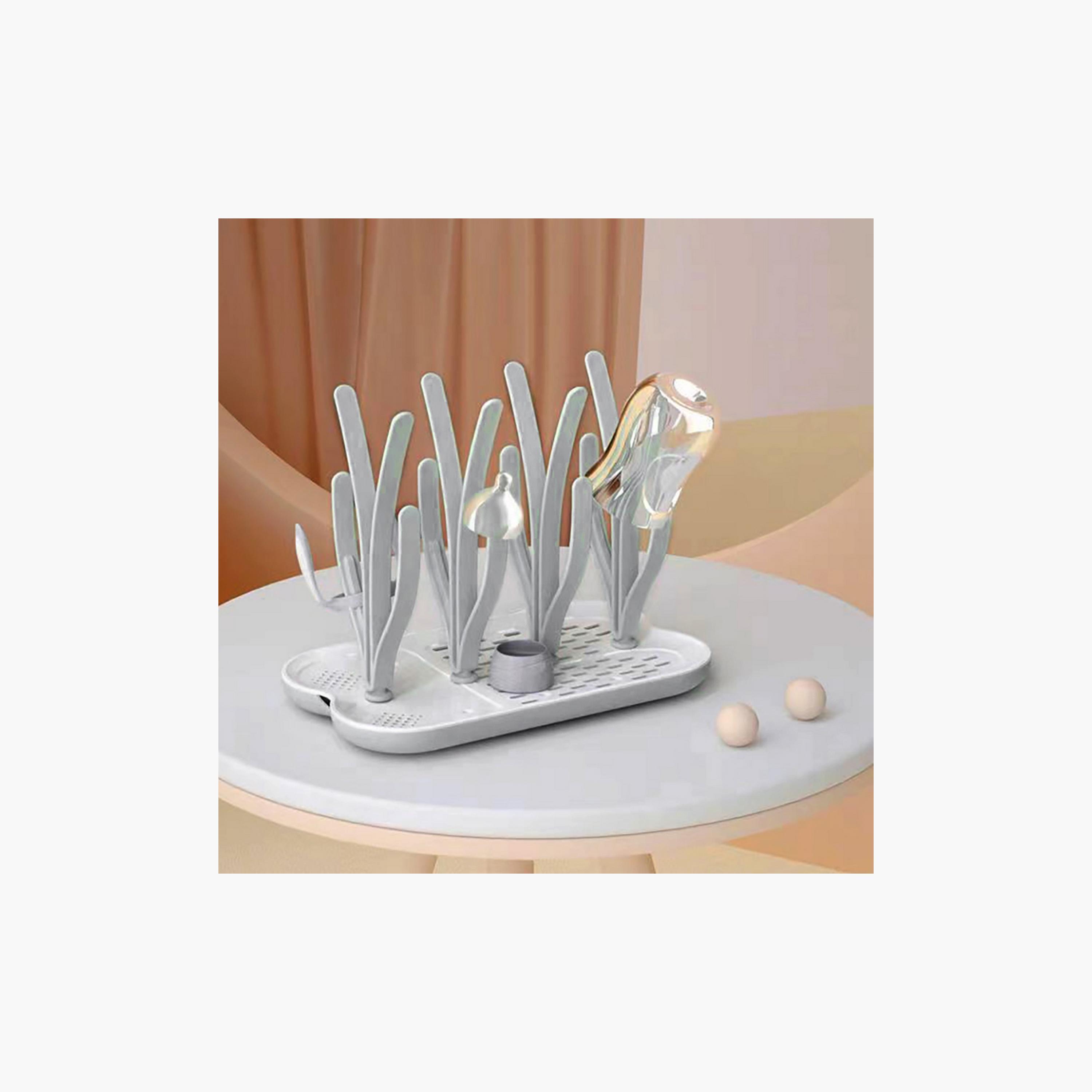 Eazy Kids Baby Bottle Drying Rack 16 Peg-Grey-baby-feeding-accessories-image-2