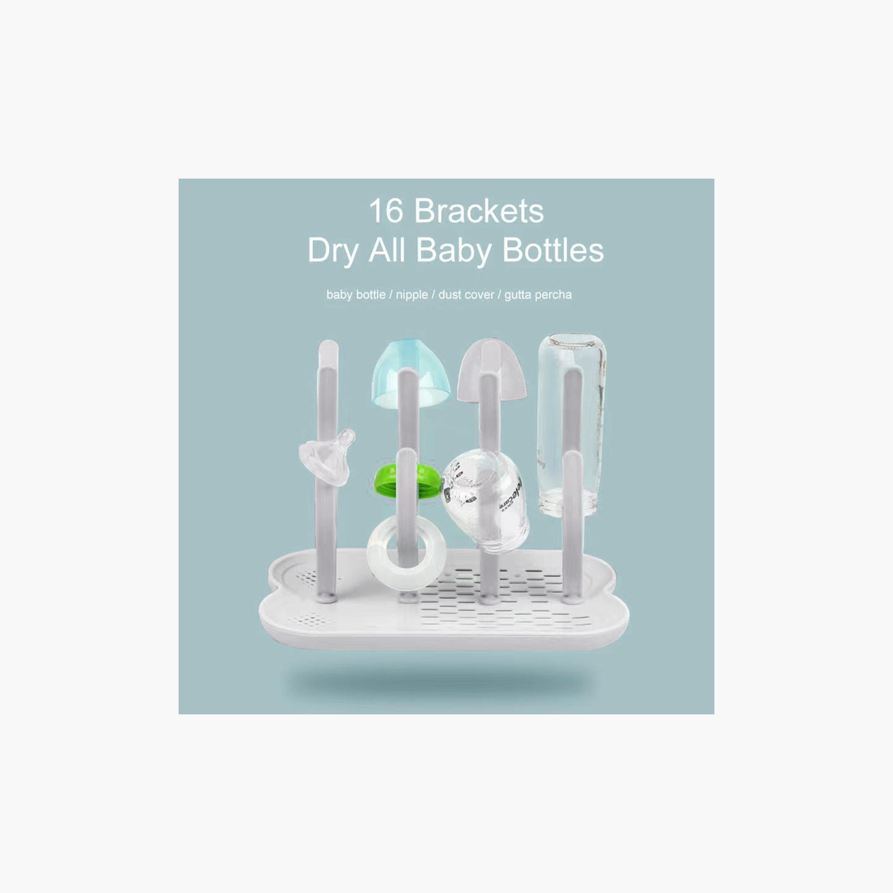 Eazy Kids Baby Bottle Drying Rack 16 Peg-Grey-baby-feeding-accessories-image-4