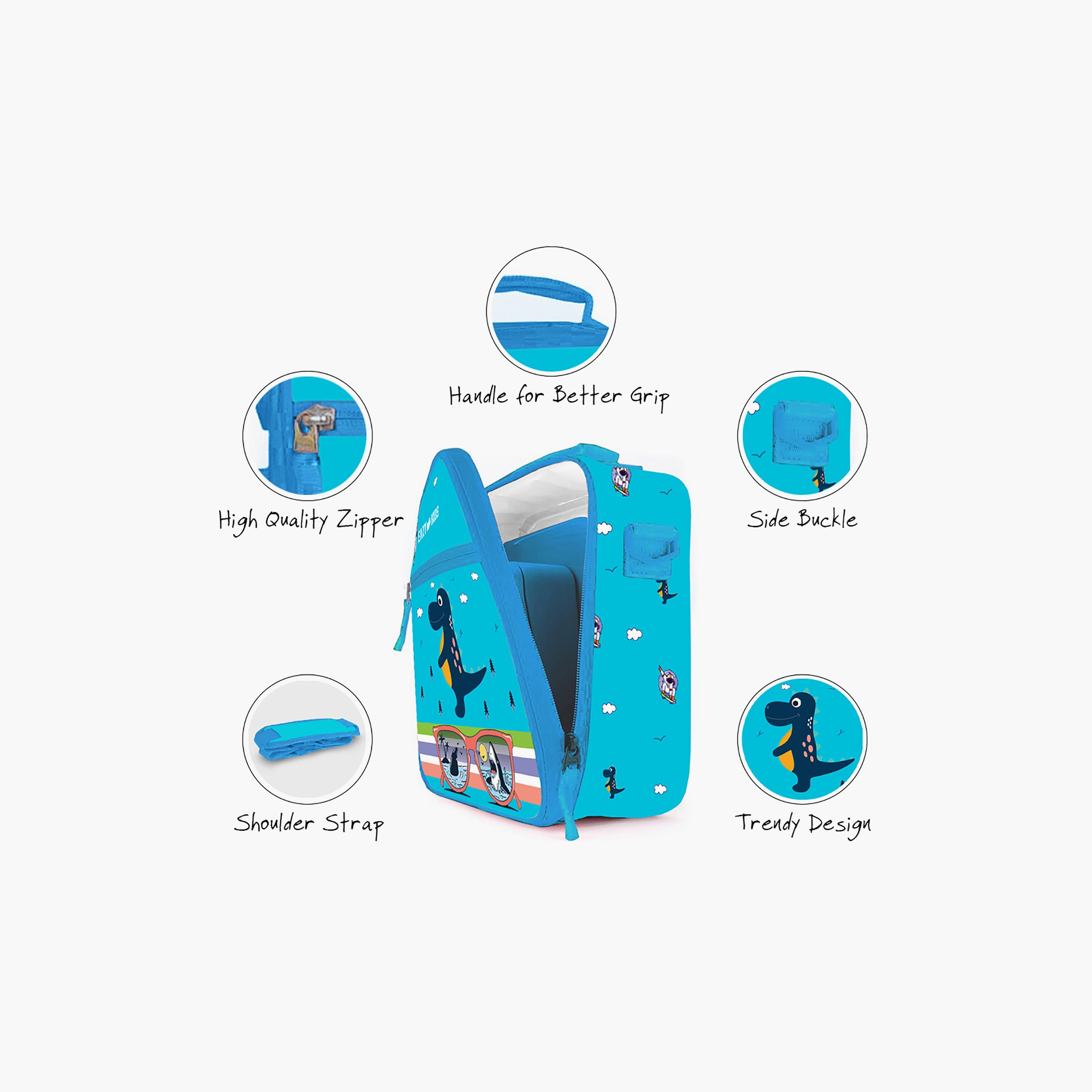 Eazy Kids Bento Boxes Wt Insulated Lunch Bag Combo- Jawsome Shark Blue-school-lunchessentials-lunchboxes-image-5