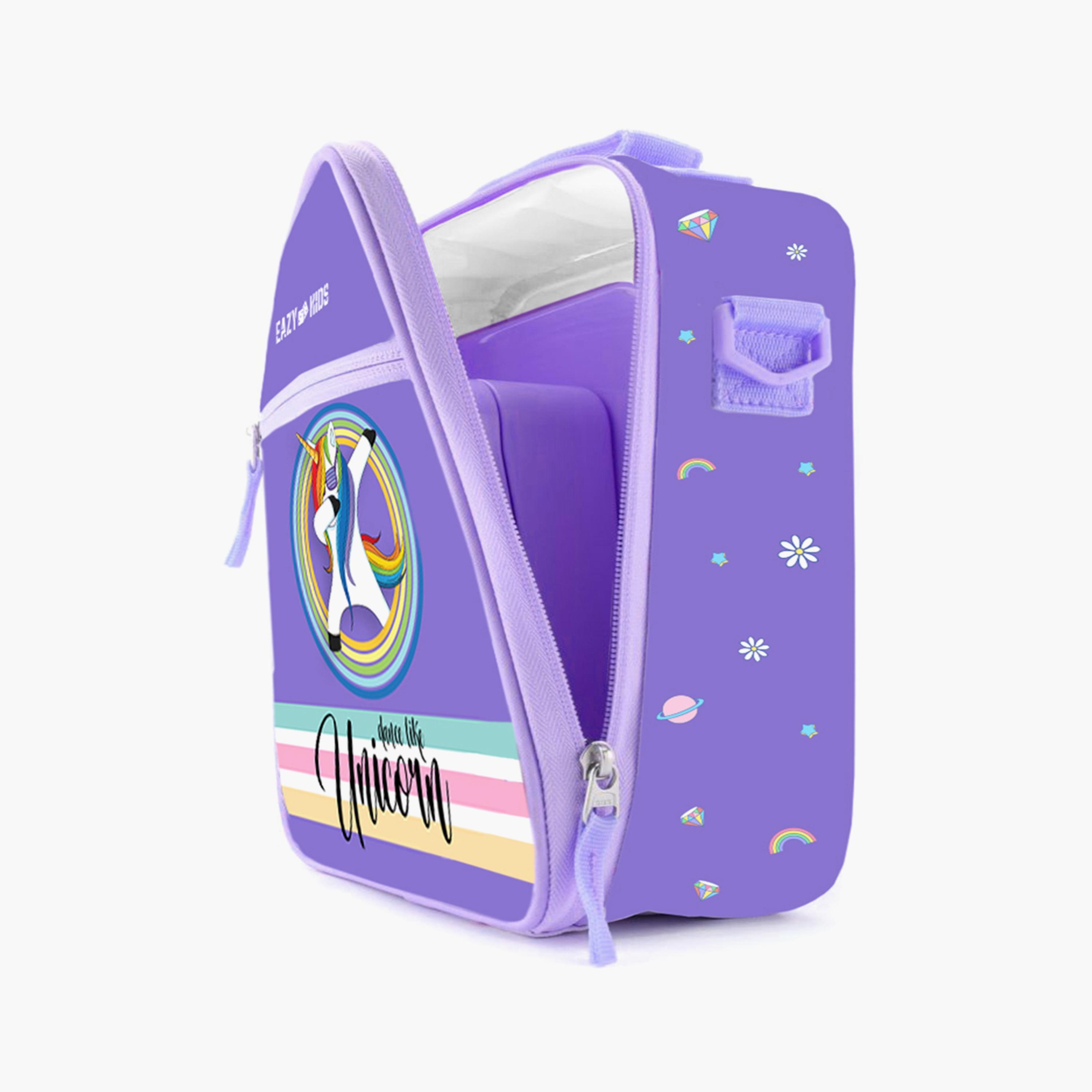 Eazy Kids Bento Boxes Wt Insulated Lunch Bag Combo- Unicorn Purple-school-lunchessentials-lunchboxes-image-3