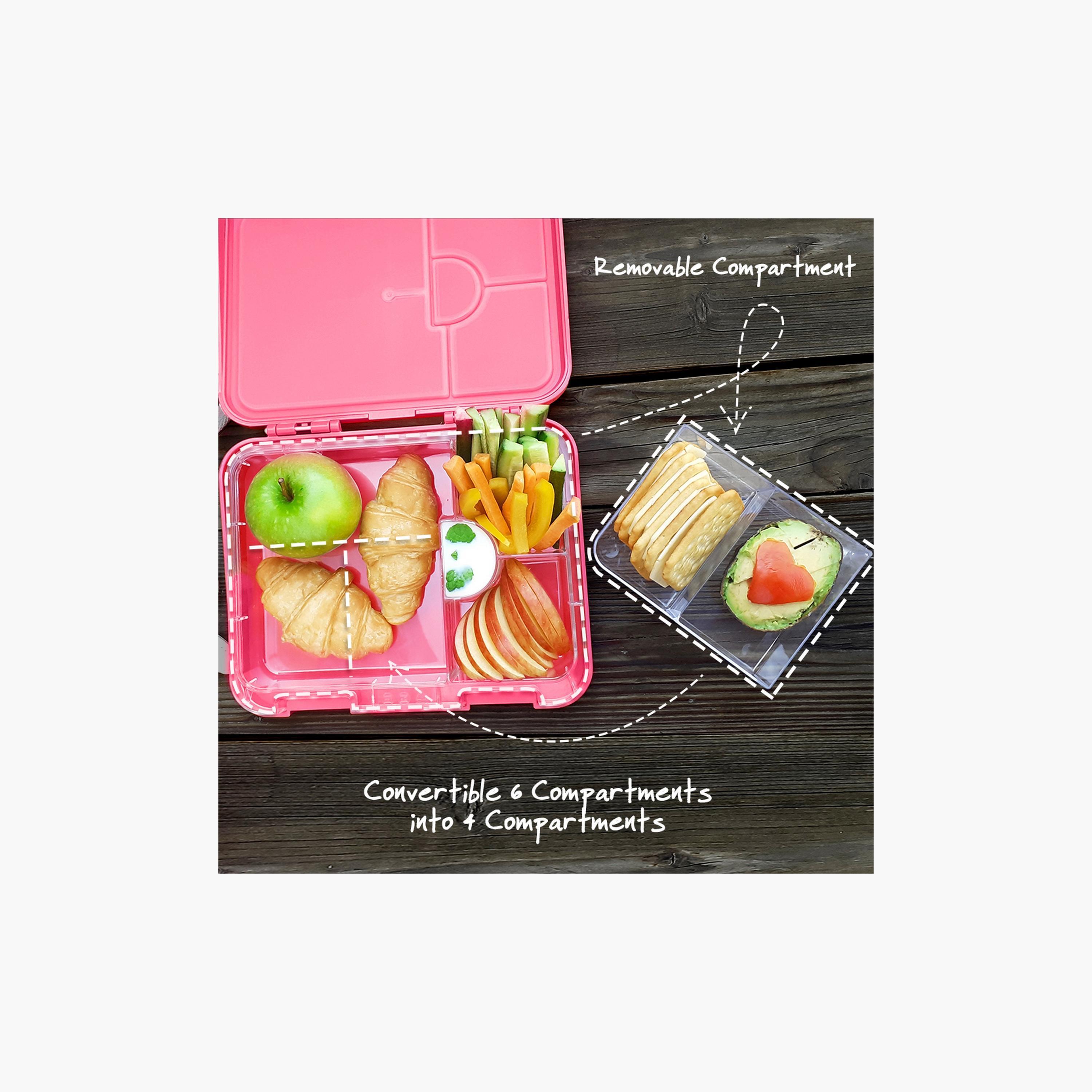 مجموعة علب بينتو من إيزي كيدز مع حقيبة غداء معزولة - وردي إستوائي-school-lunchessentials-lunchboxes-image-4