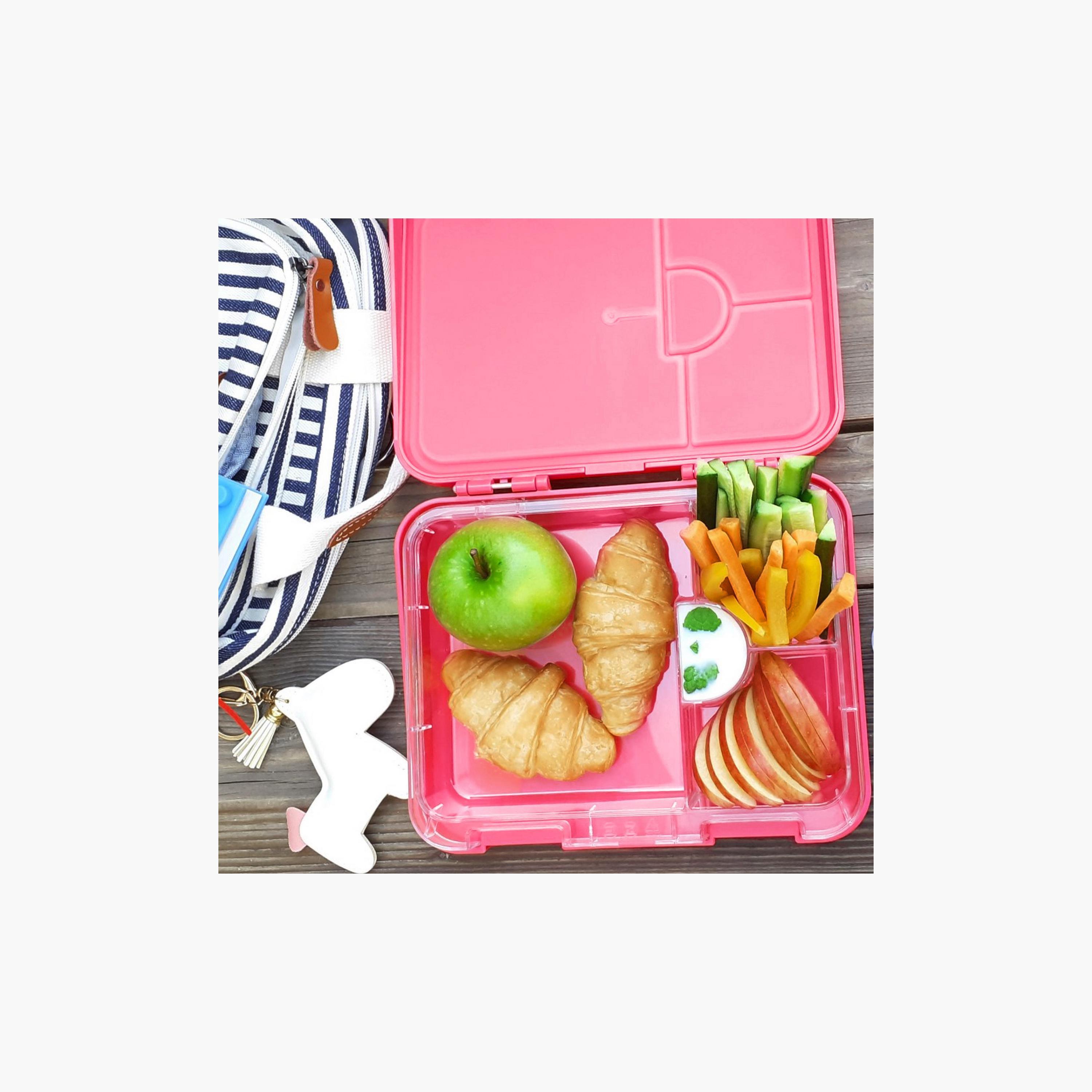 مجموعة علب بينتو من إيزي كيدز مع حقيبة غداء معزولة - وردي إستوائي-school-lunchessentials-lunchboxes-image-5