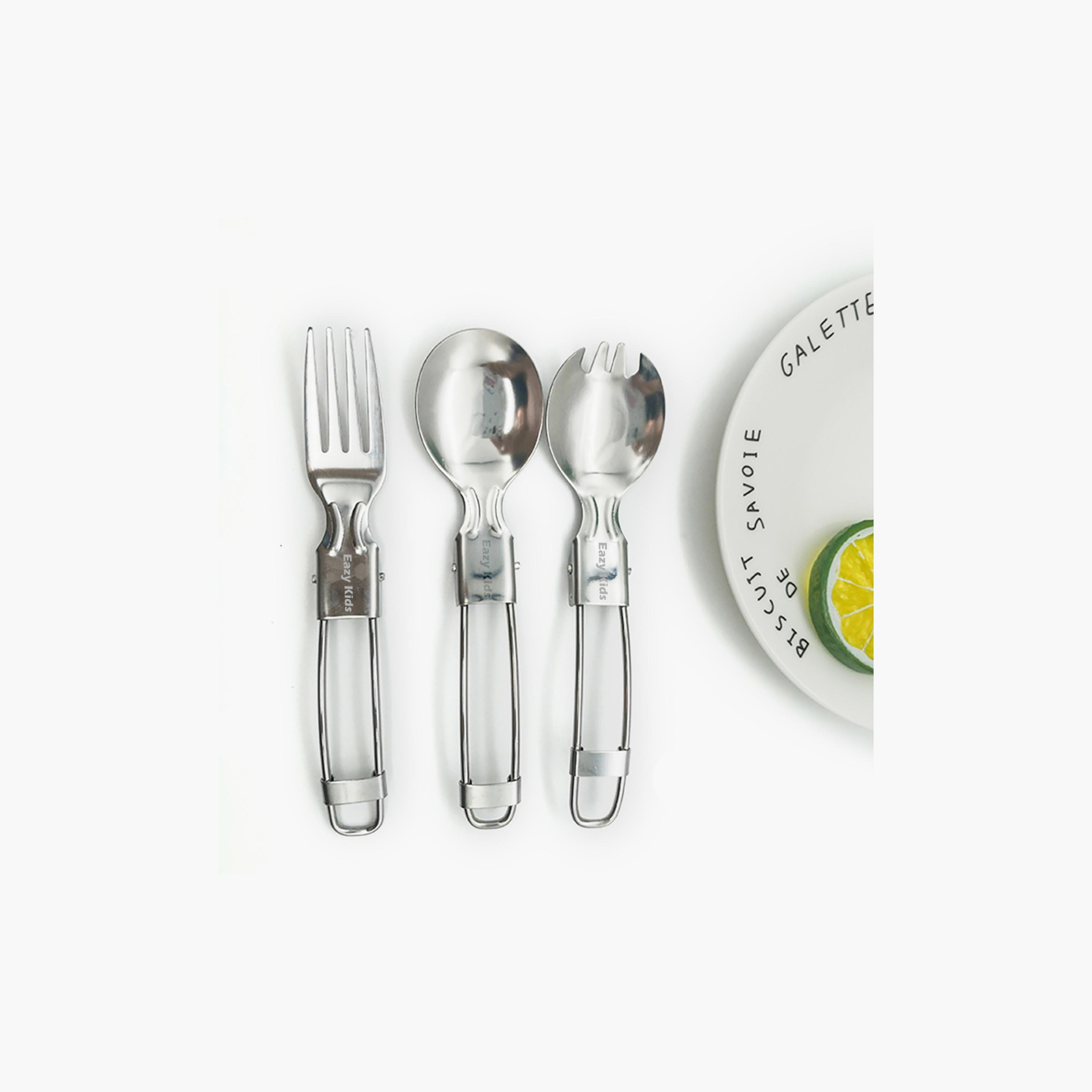 Eazy Kids Folding Spork, Spoon And Fork Combo-baby-feeding-mealtimeessentials-image-1