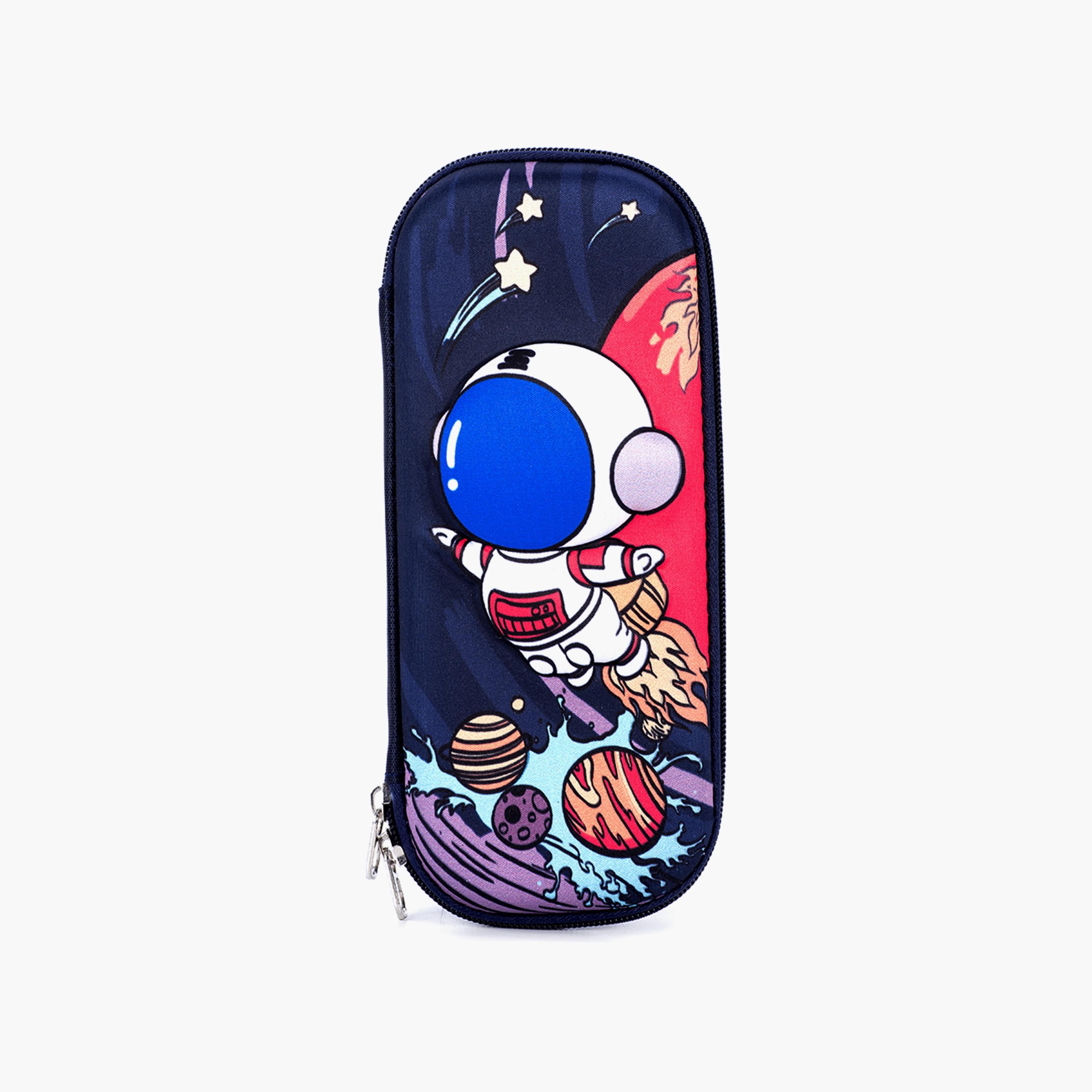 مقلمة رائد الفضاء ثلاثية الابعاد من إيزي كيدز - أزرق-school-stationery-pencilcases-image-1
