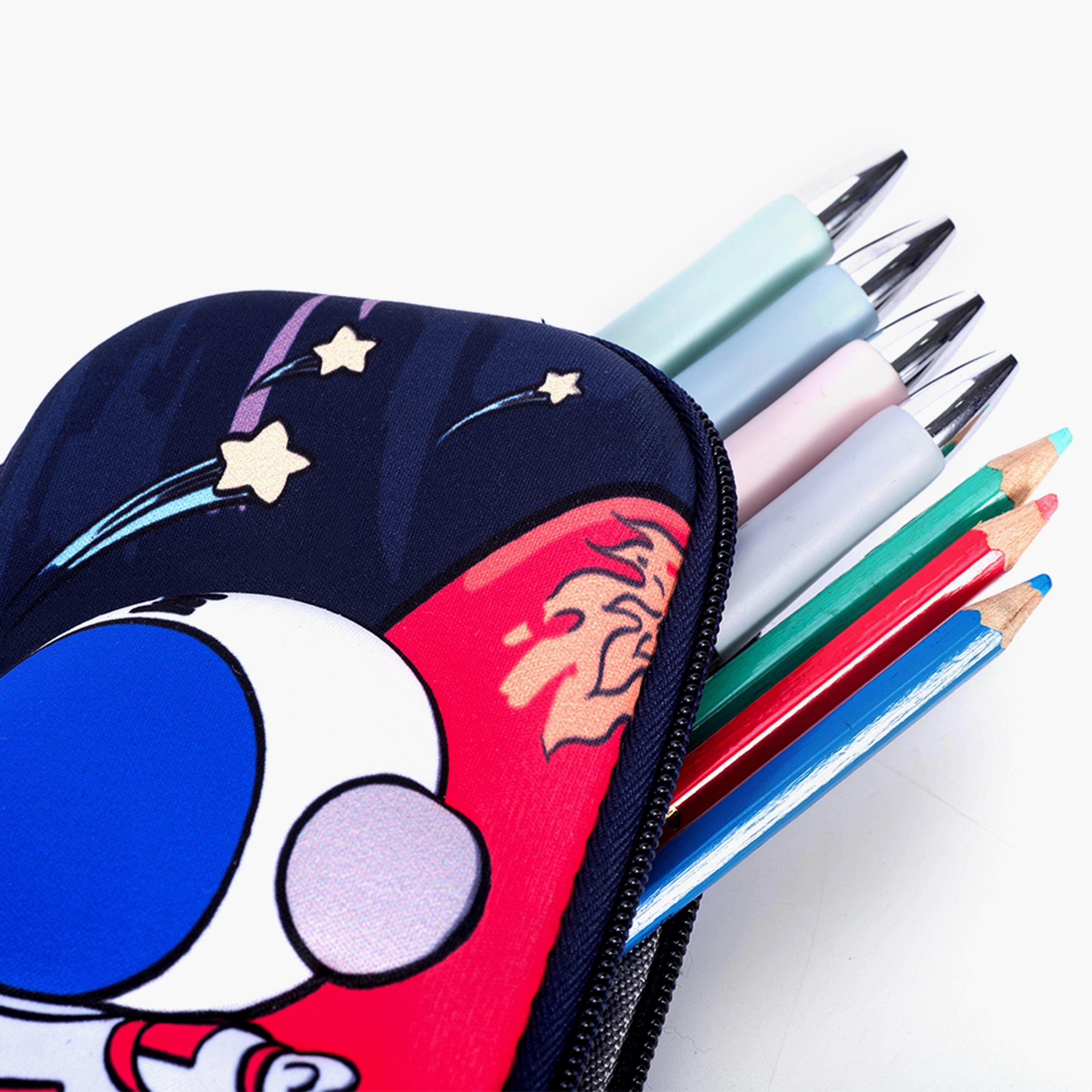 مقلمة رائد الفضاء ثلاثية الابعاد من إيزي كيدز - أزرق-school-stationery-pencilcases-image-4