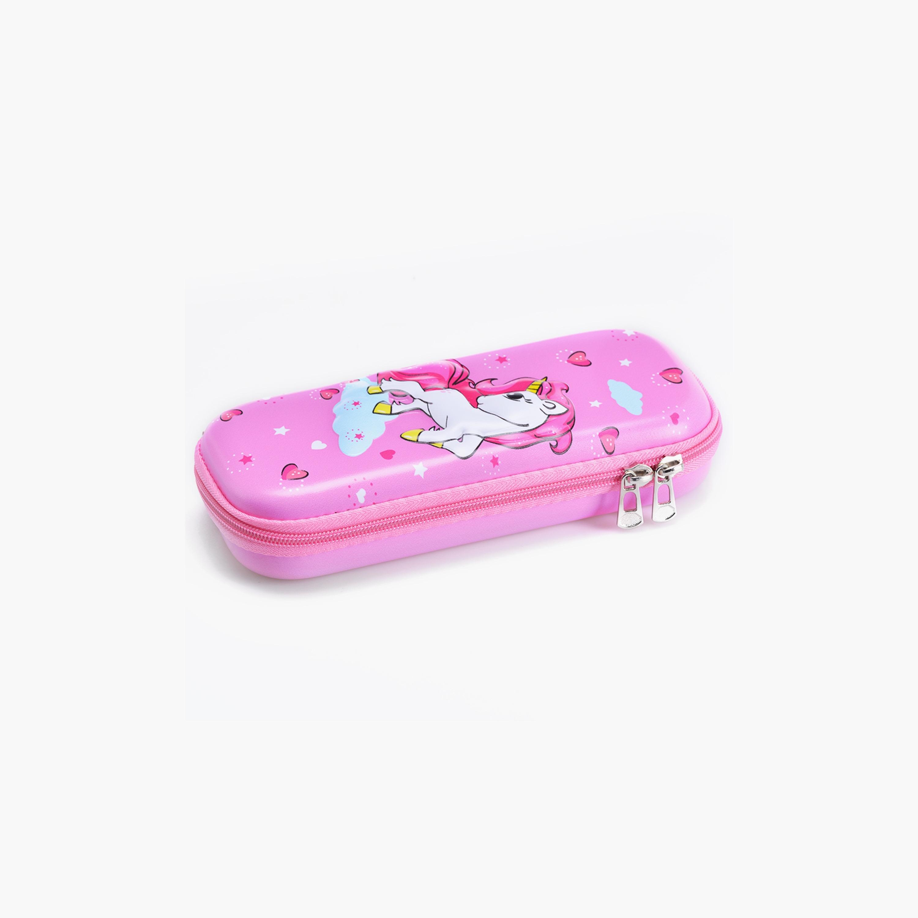 Eazy Kids 3D Pencil Case - Unicorn Pink-school-stationery-pencilcases-image-2
