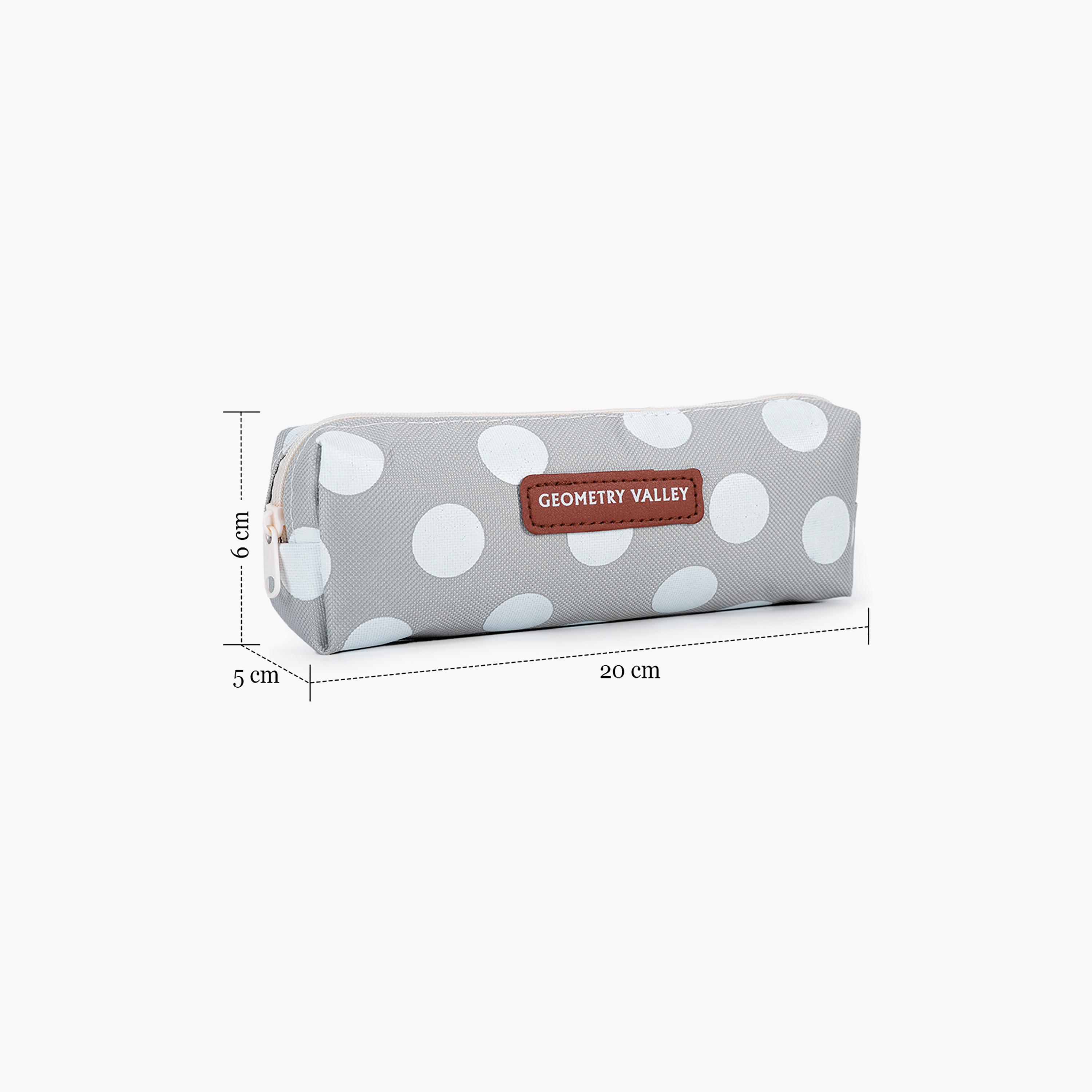 Eazy Kids Pencil Pouch - Polka White-school-stationery-pencilcases-image-5