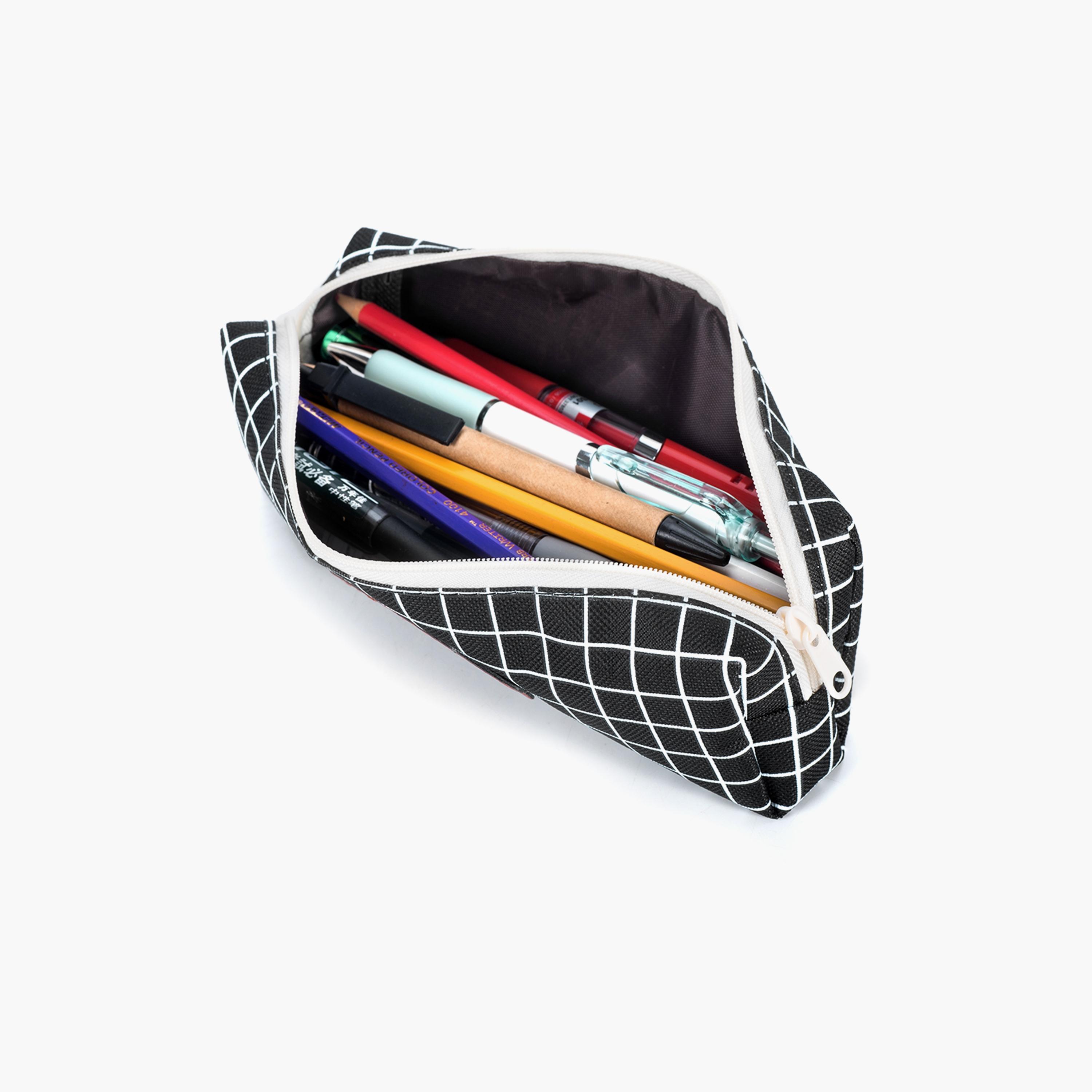 مقلمة من إيزي كيدز - أسود منقوش-school-stationery-pencilcases-image-4