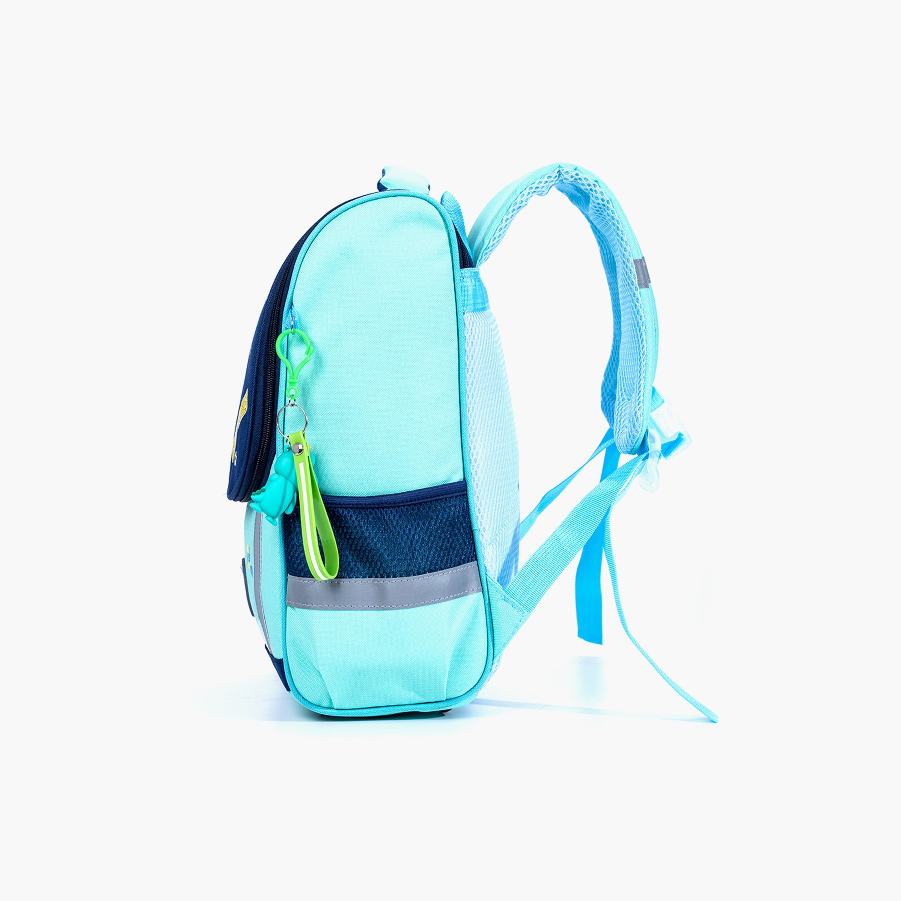 Eazy Kids School Bag Dino In Space - Green-school-bagsandbackpacks-backpacks-image-3