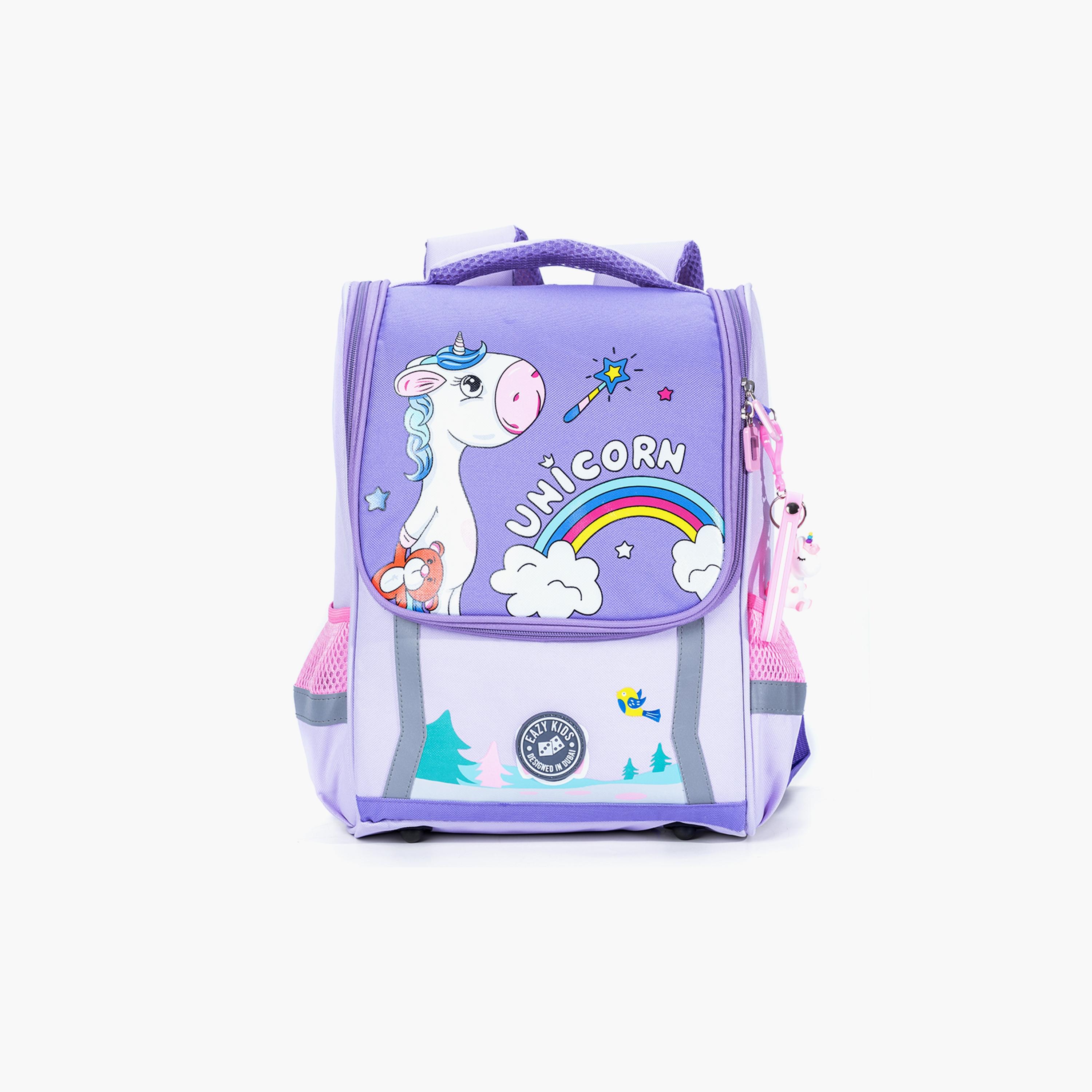 حقيبة وحيد القرن المدرسية من إيزي كيدز - بنفسجي الأمراء-school-bagsandbackpacks-backpacks-image-1