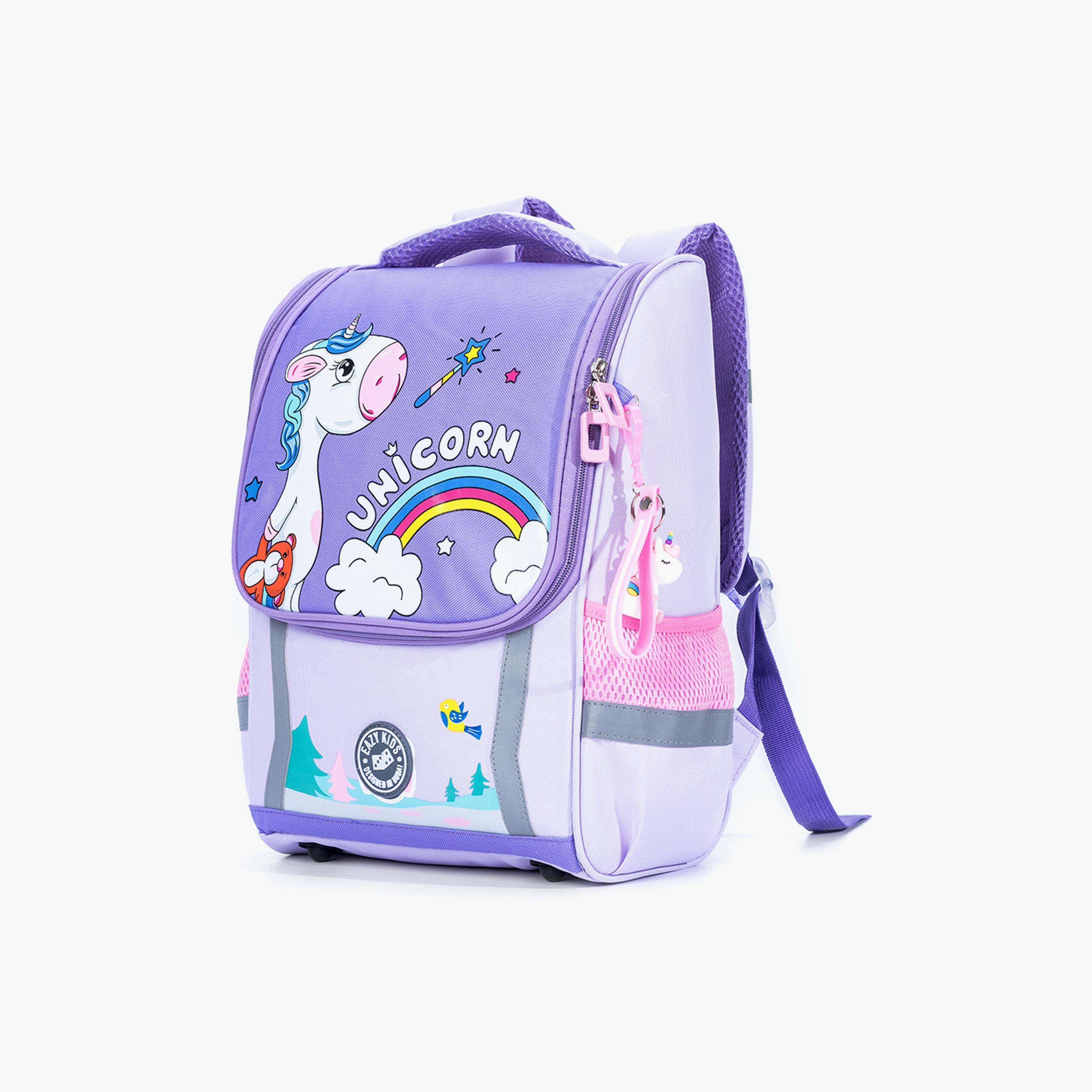 حقيبة وحيد القرن المدرسية من إيزي كيدز - بنفسجي الأمراء-school-bagsandbackpacks-backpacks-image-2