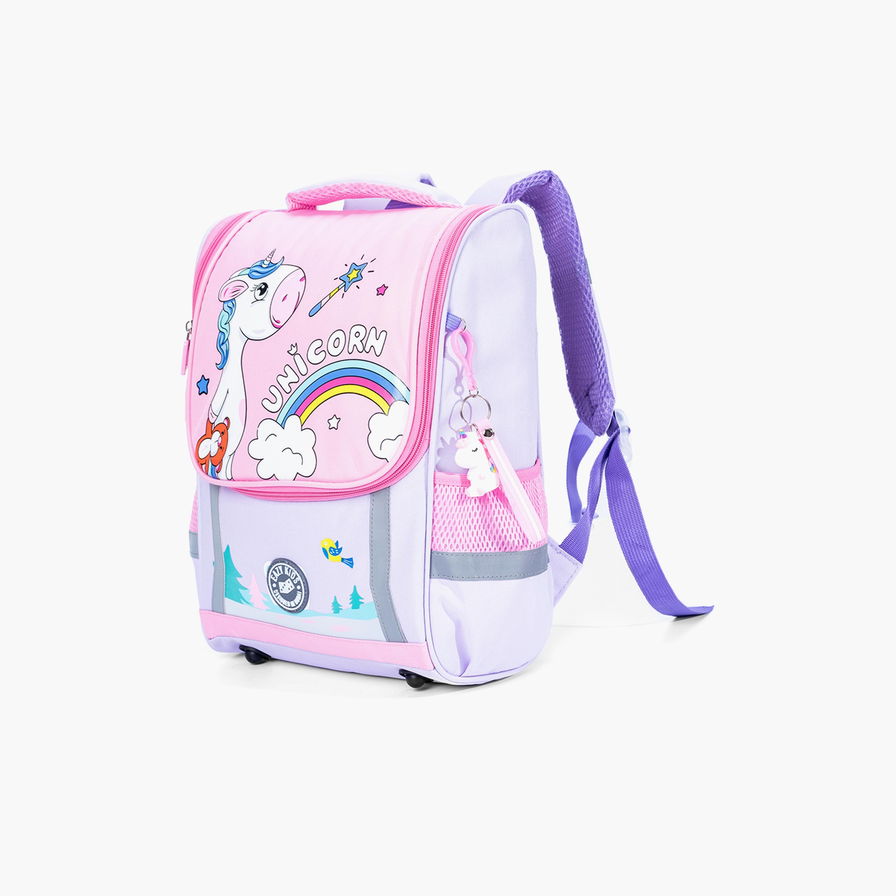 حقيبة وحيد القرن المدرسية من إيزي كيدز - بنفسجي + وردي-school-bagsandbackpacks-backpacks-image-3