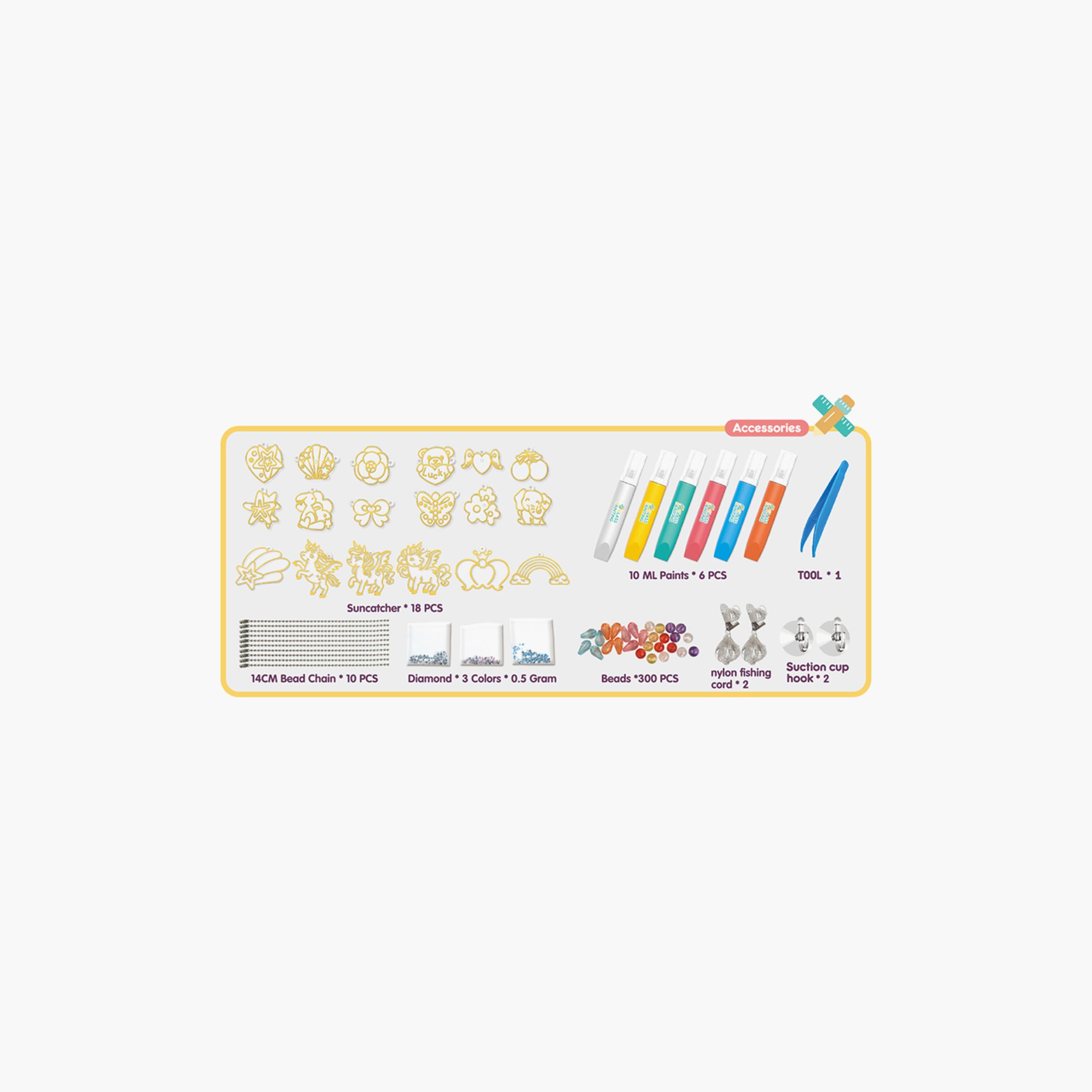 Eazy Kids Diy Kids Art & Craft Crystal Pendant Making & Coloring Set XL- Unicorn-school-artsandcrafts-image-3