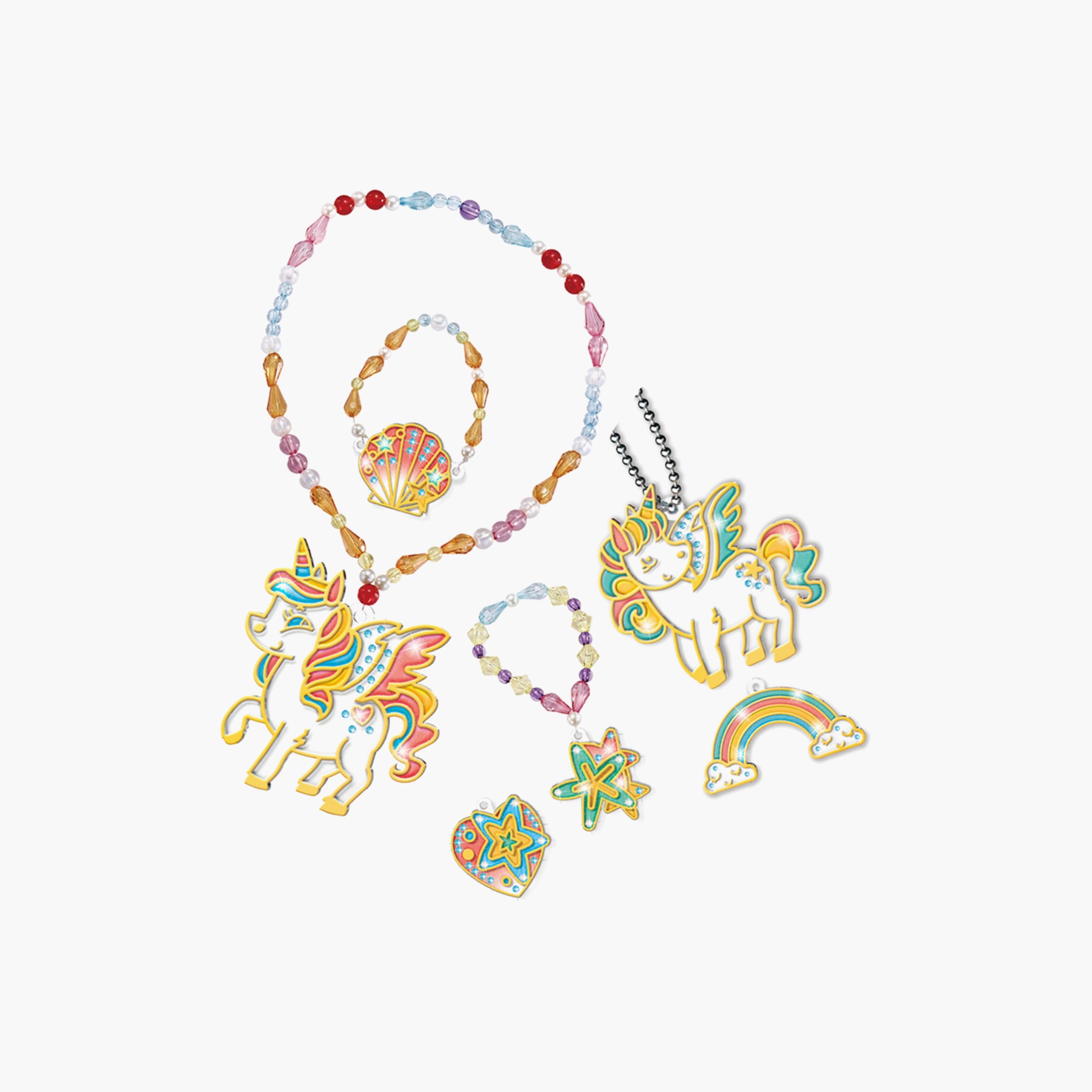 Eazy Kids Diy Kids Art & Craft Crystal Pendant Making & Coloring Set XL- Unicorn-school-artsandcrafts-image-4
