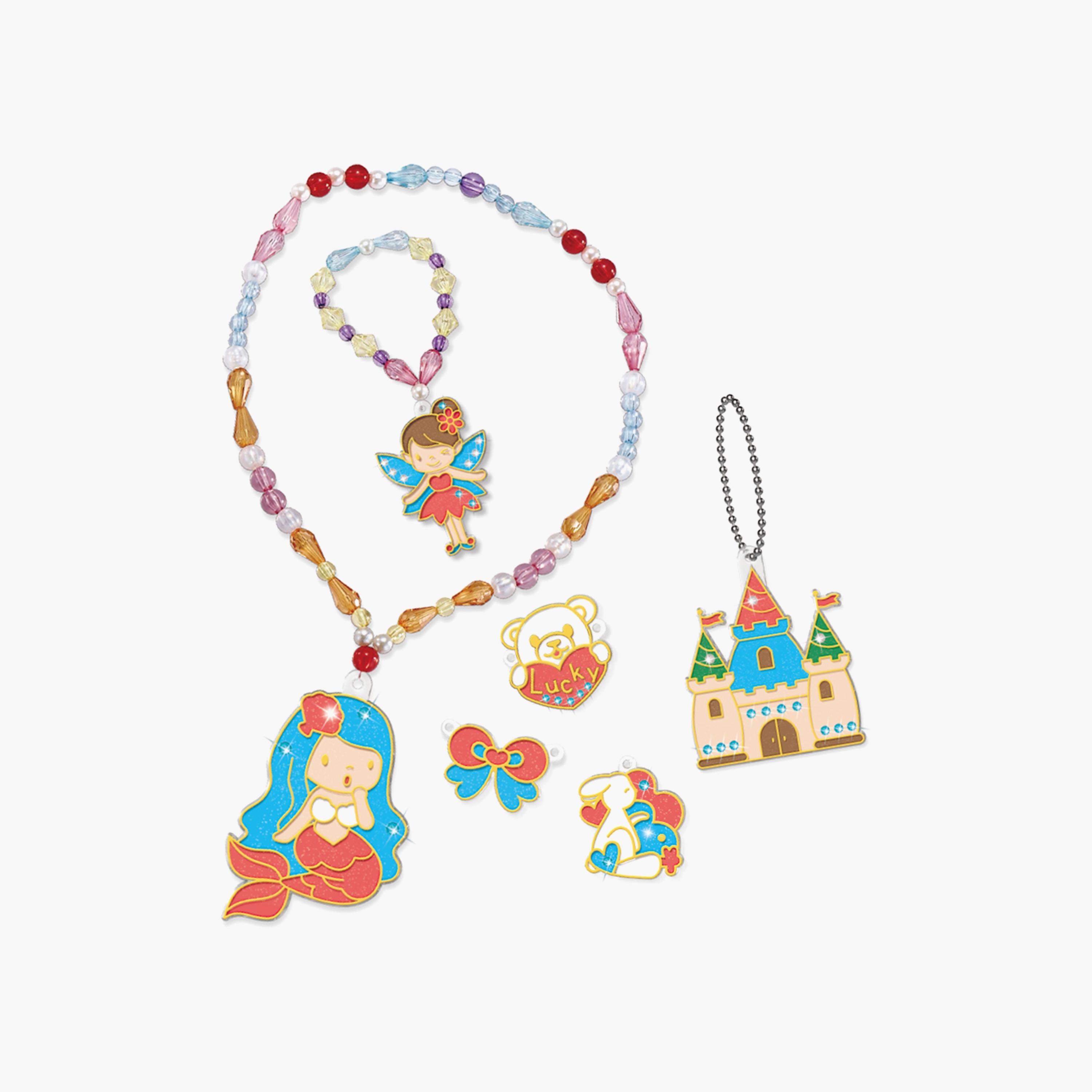 Eazy Kids Diy Kids Art & Craft Crystal Pendant Making & Coloring Set XL- Princess-school-artsandcrafts-image-4