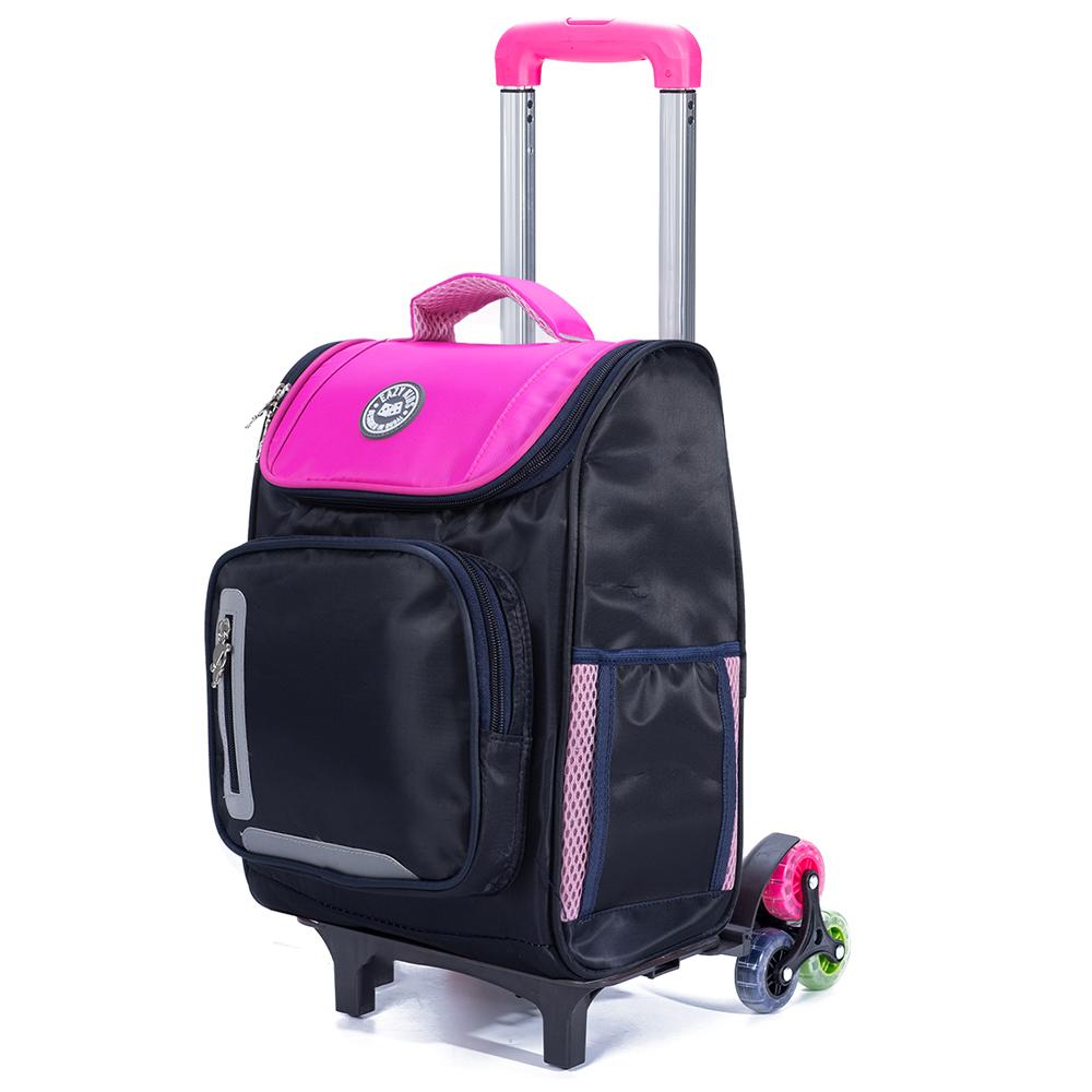 حقيبة مدرسية بعجلات من إيزي كيدز - وردي-school-bagsandbackpacks-trolleybags-image-1