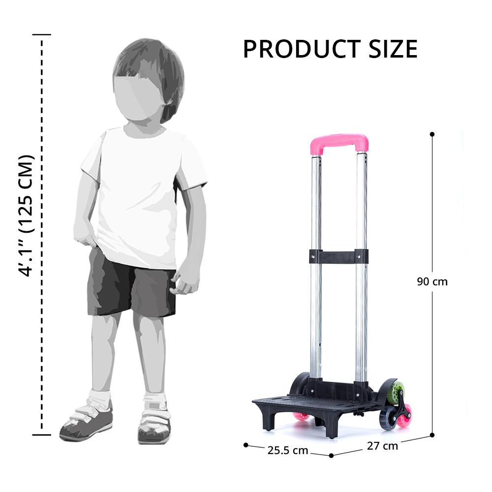 حقيبة مدرسية بعجلات من إيزي كيدز - وردي-school-bagsandbackpacks-trolleybags-image-4