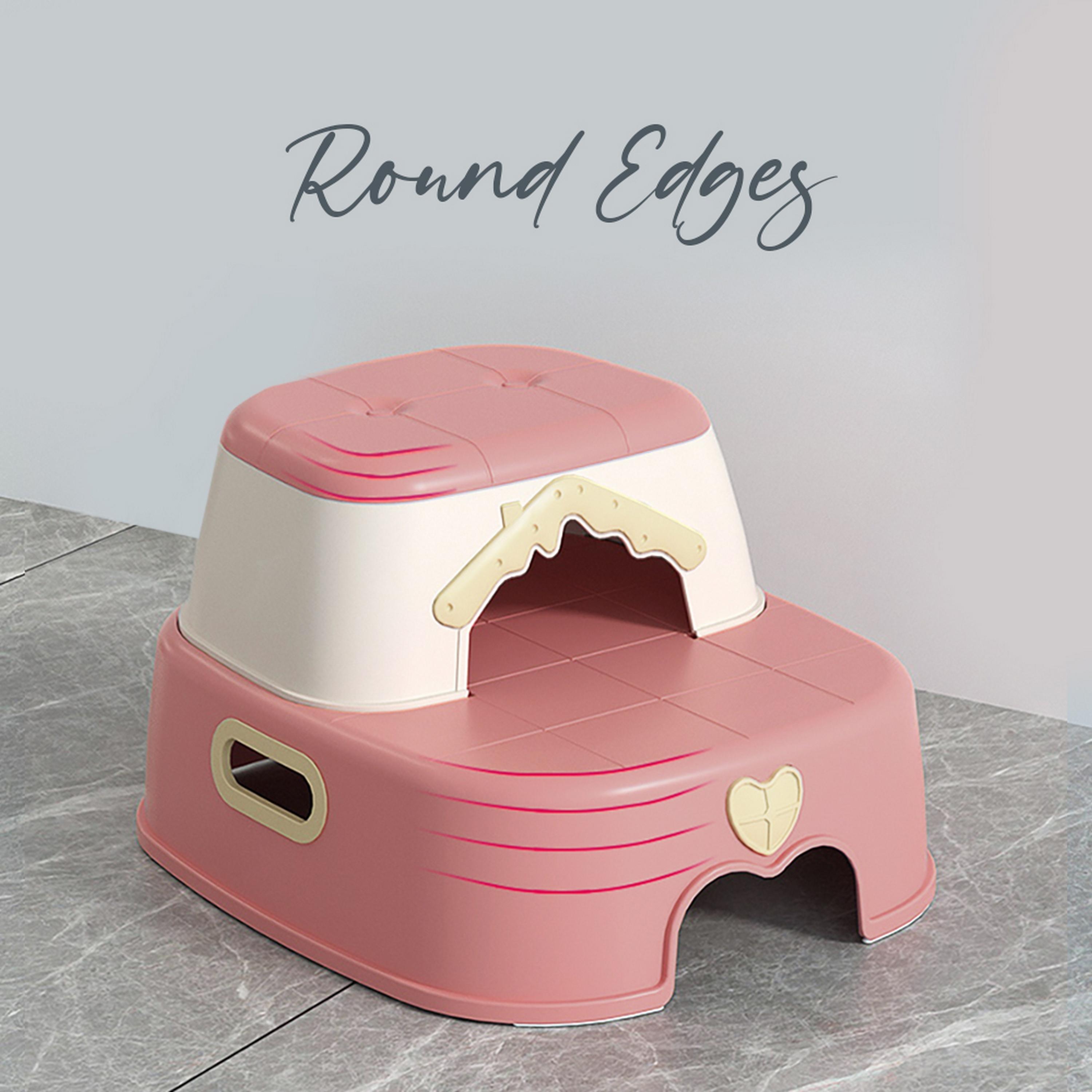 Eazy Kids 2-In-1 Step Stool-Pink-baby-diapering-pottytraining-image-2