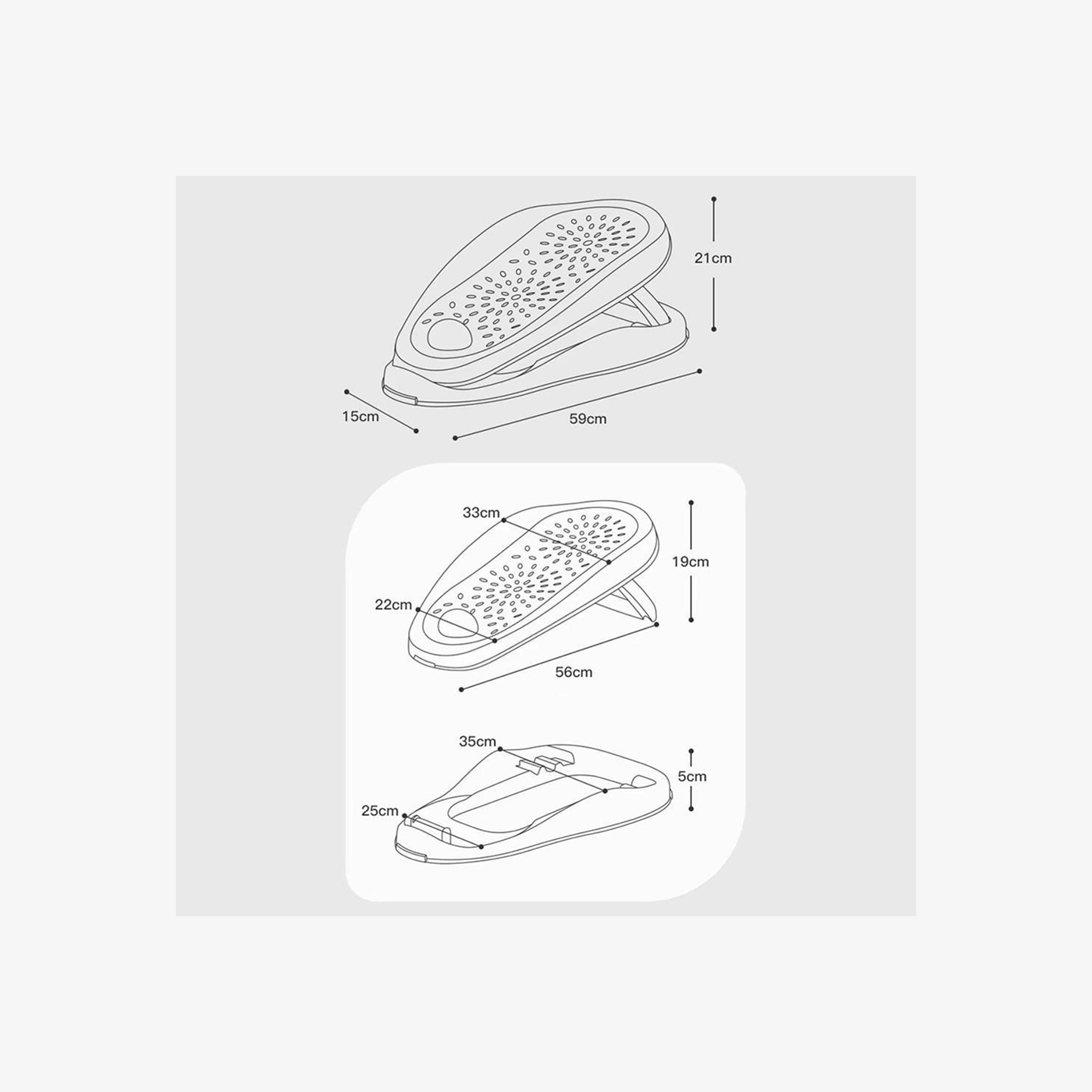 مستحضر دعم الأستحمام الناعم من إيزي كيدز ذو الثلاث مراحل - الأزرق-baby-bathandcare-bathtubs-image-2