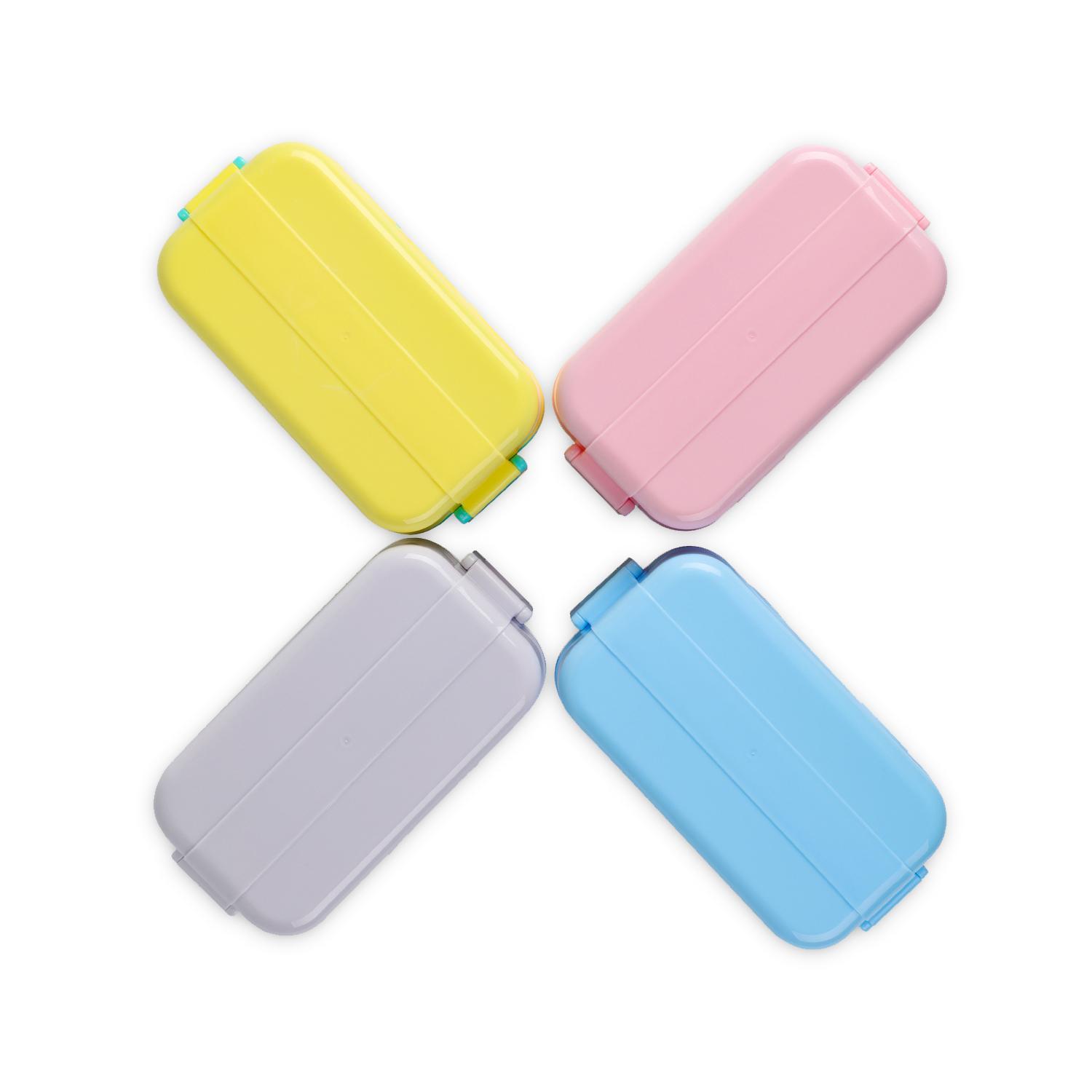 Eazy Kids Double Decker Tic-Tac-Toe Bento Lunch Box - Pink-school-lunchessentials-lunchboxes-image-8