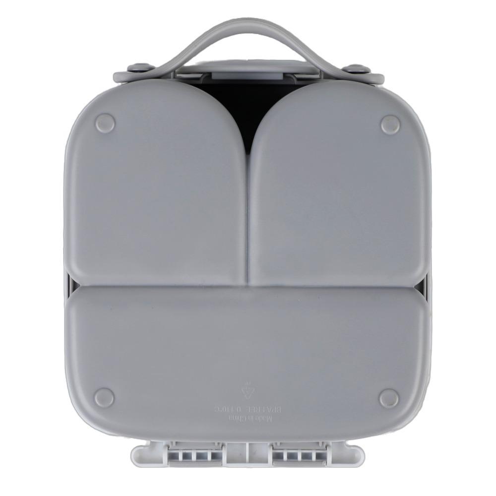 Eazy Kids Bento Lunch Box W/ Handle- Grey-school-lunchessentials-lunchboxes-image-3