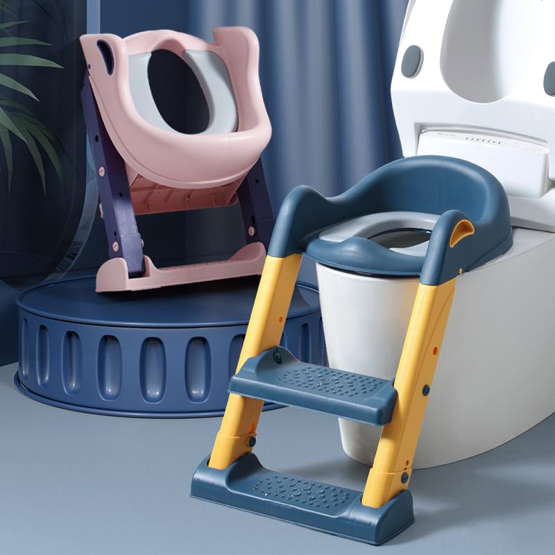 Eazy Kids Step Stool Foldable Potty Trainer Seat- Blue-baby-diapering-pottytraining-image-4