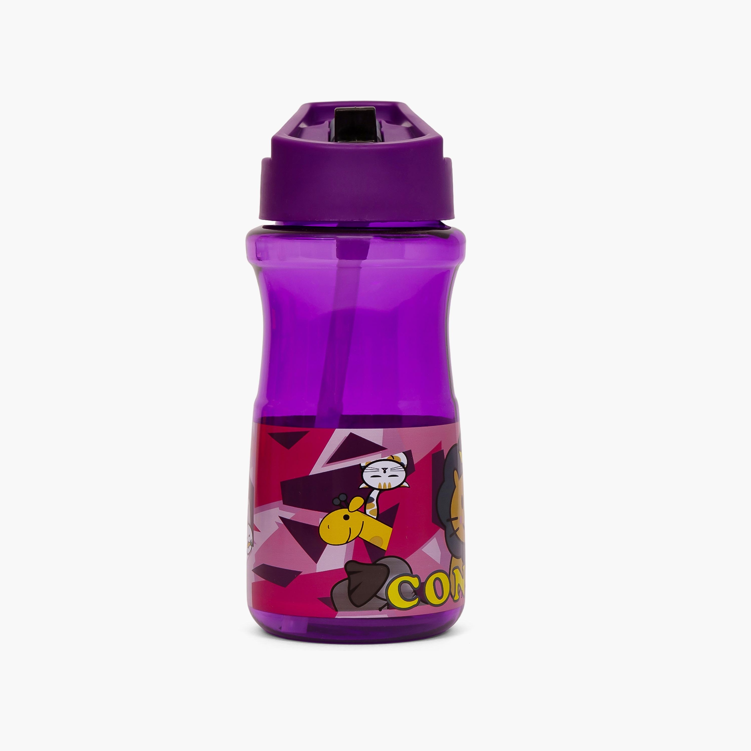 Eazy Kids Water Bottle 500 ML Wt Straw - Purple-school-waterbottles-image-1