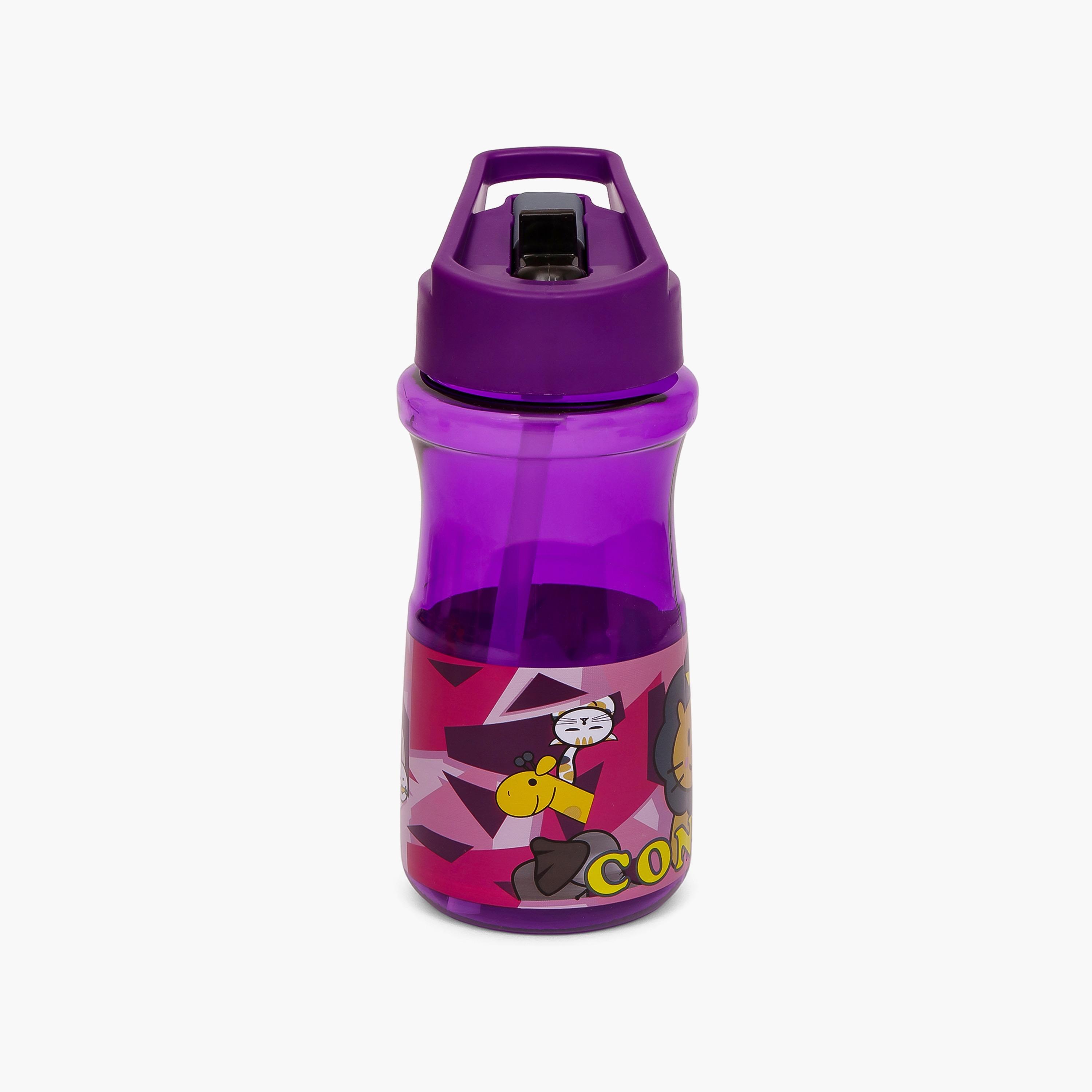 Eazy Kids Water Bottle 500 ML Wt Straw - Purple-school-waterbottles-image-2