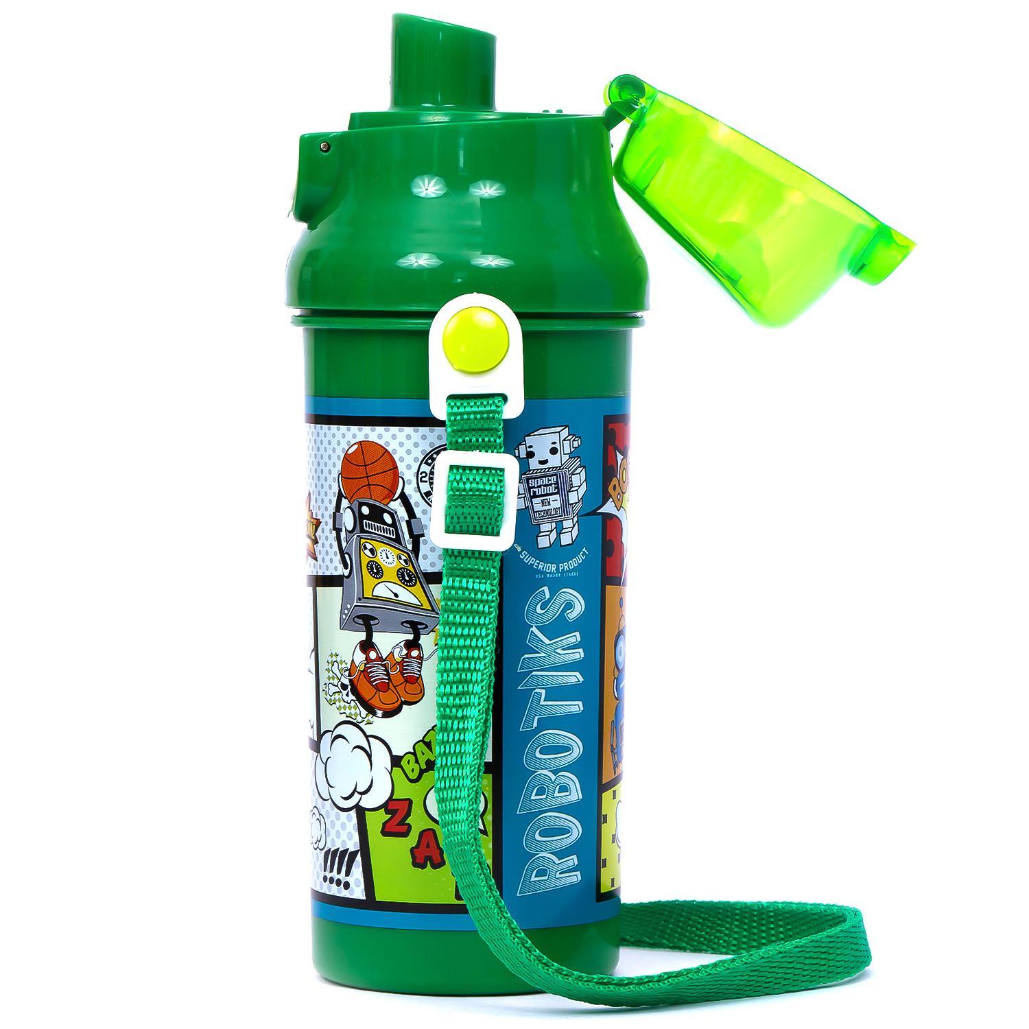Eazy Kids Water Bottle 600 ML - Green-school-waterbottles-image-4