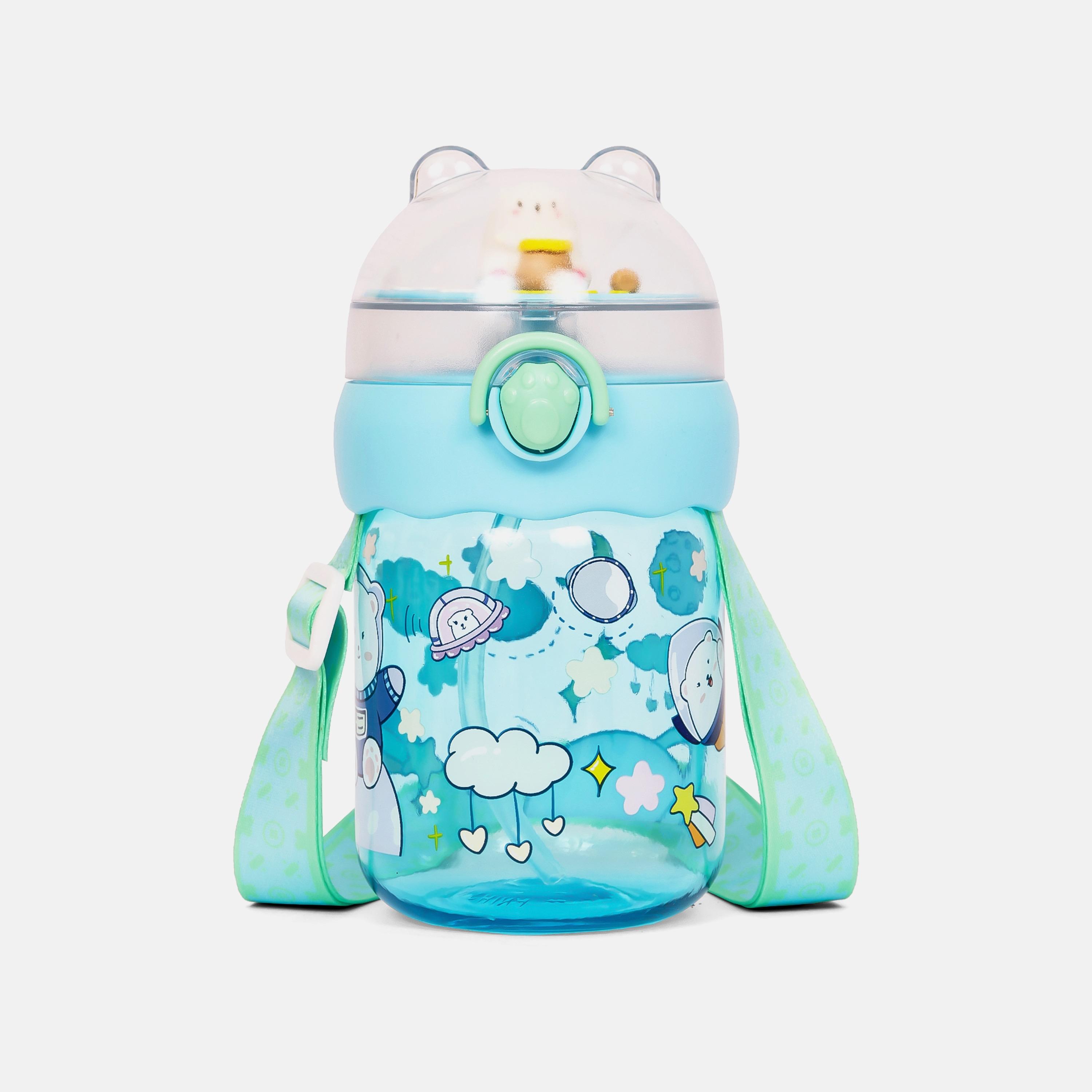 Eazy Kids Water Bottle 580 ML Wt Straw - Green-school-waterbottles-image-1
