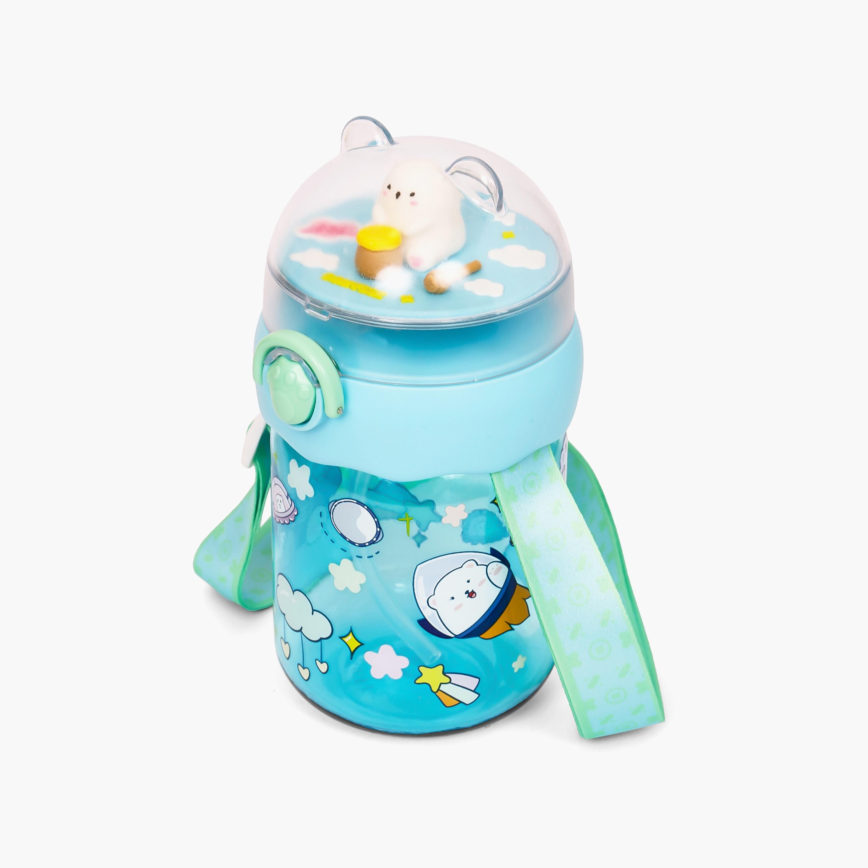 Eazy Kids Water Bottle 580 ML Wt Straw - Green-school-waterbottles-image-2