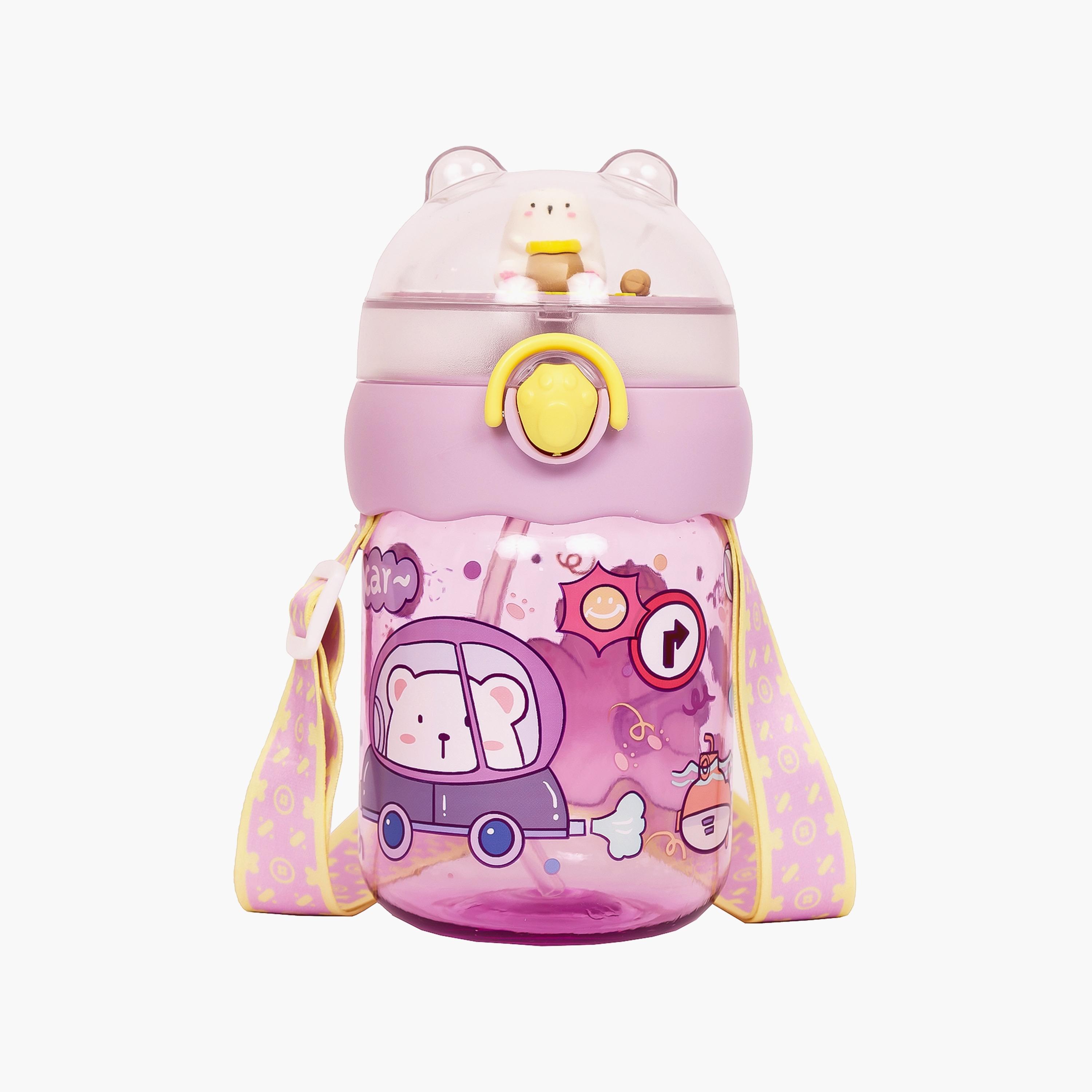 زجاجة مياه بشفاطة إيزي كيدز 580 مل - بنفسجي-school-waterbottles-image-1