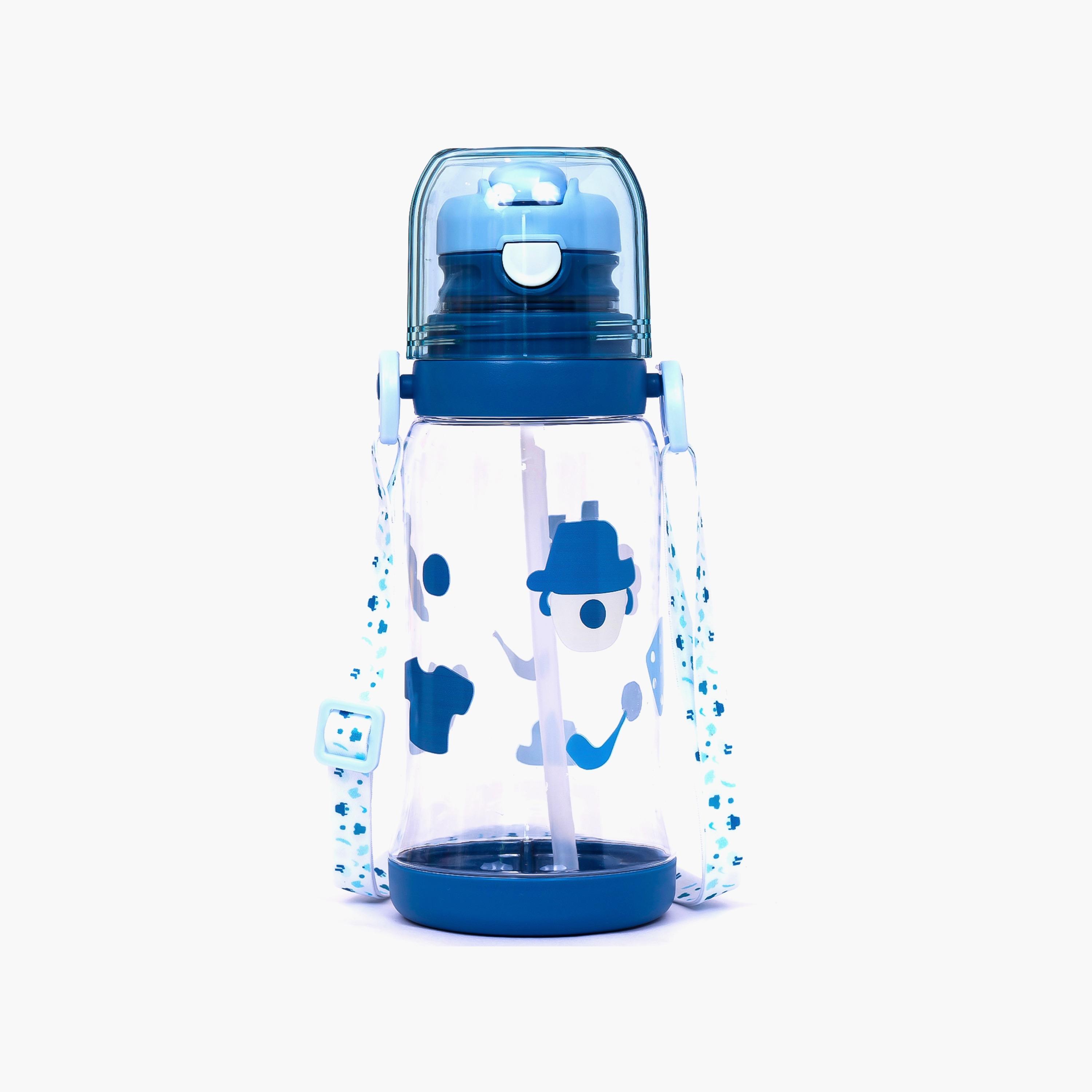 Eazy Kids Water Bottle 600 ML Wt Straw - Blue-school-waterbottles-image-1