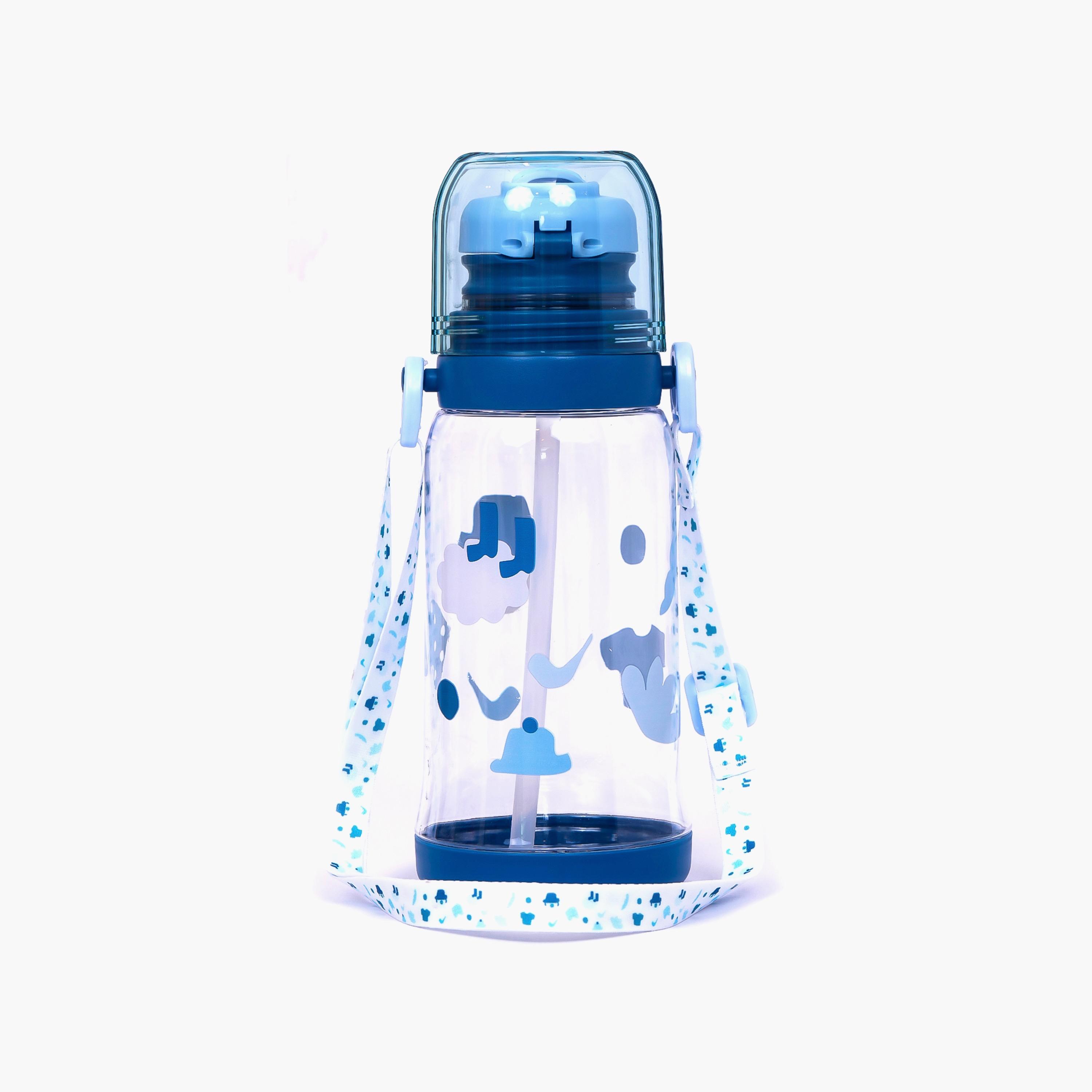 Eazy Kids Water Bottle 600 ML Wt Straw - Blue-school-waterbottles-image-2