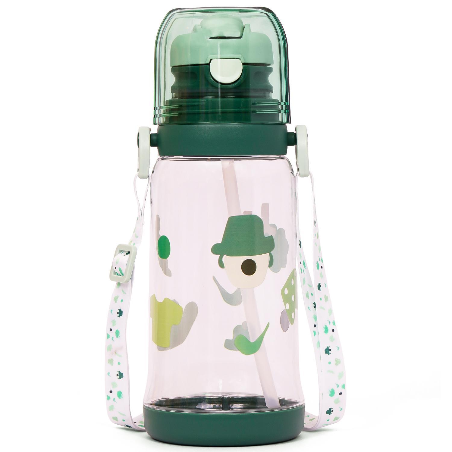 Eazy Kids Water Bottle 600 ML Wt Straw - Green-school-waterbottles-image-1