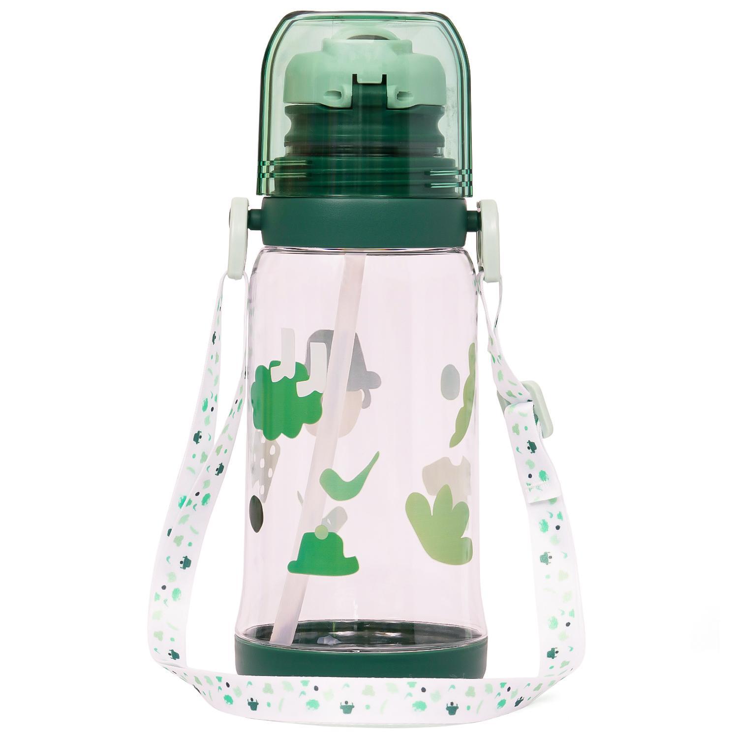 Eazy Kids Water Bottle 600 ML Wt Straw - Green-school-waterbottles-image-2