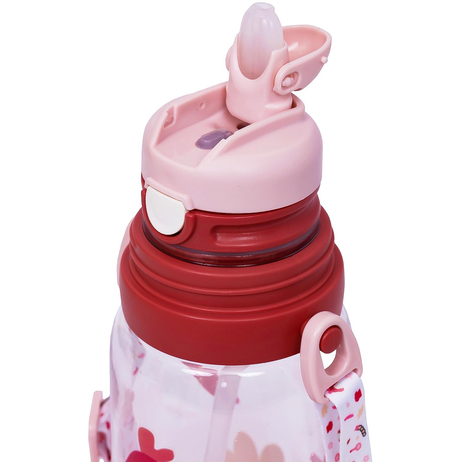 Eazy Kids Water Bottle 600 ML Wt Straw - Pink-school-waterbottles-image-4
