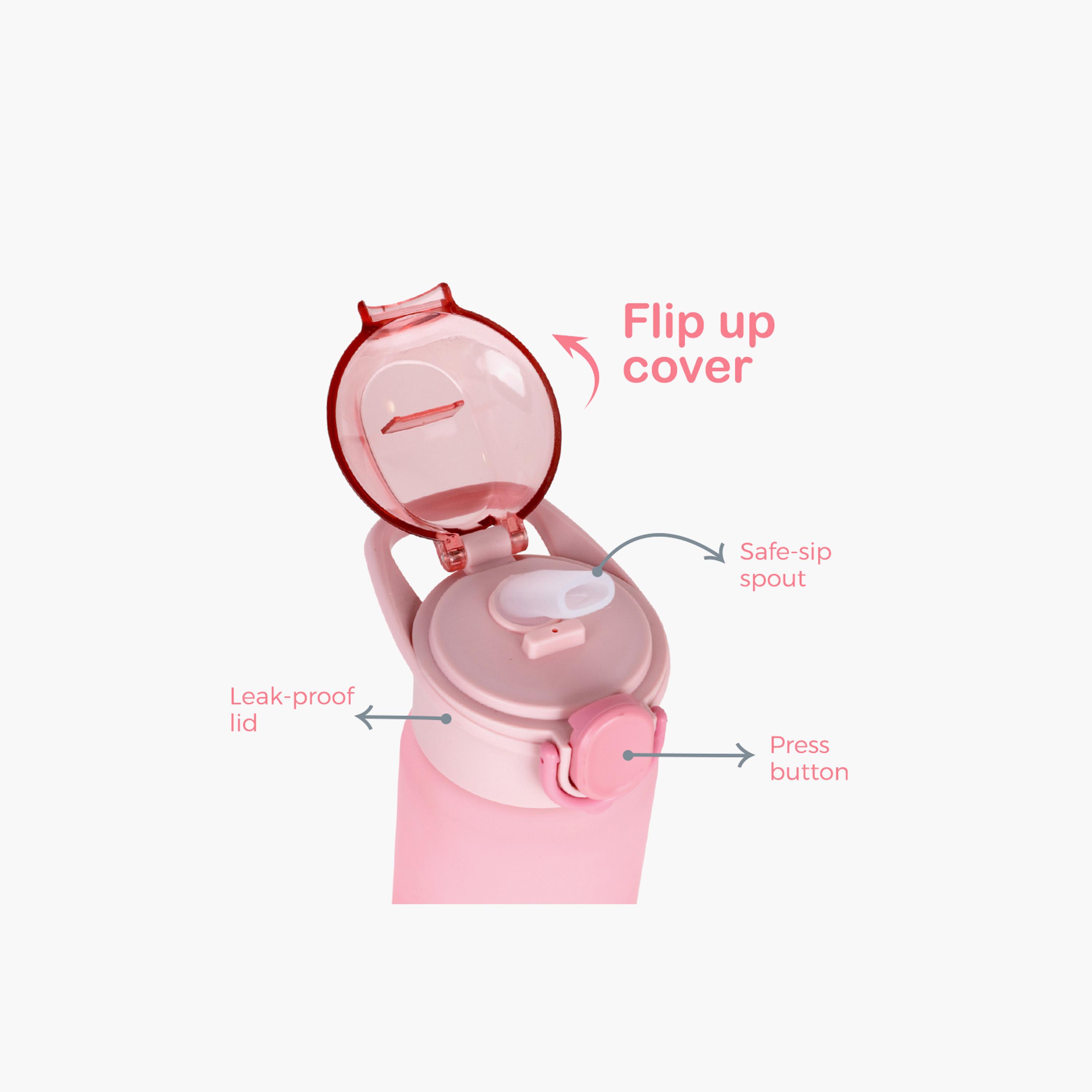 Eazy Kids Water Bottle 500 ML Wt Handle - Pink-school-waterbottles-image-3