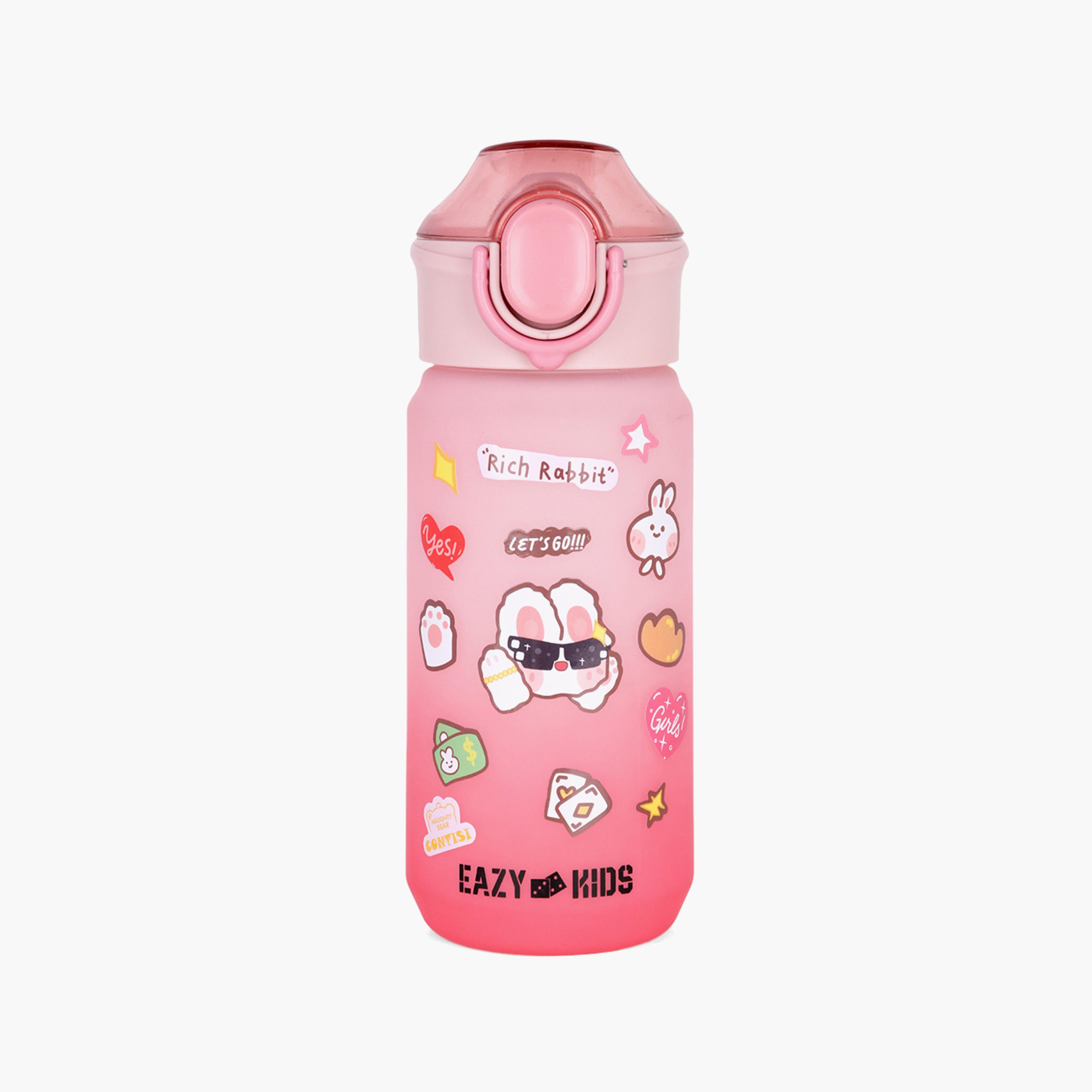 Eazy Kids Water Bottle 500 ML Wt Handle - Pink-school-waterbottles-image-4