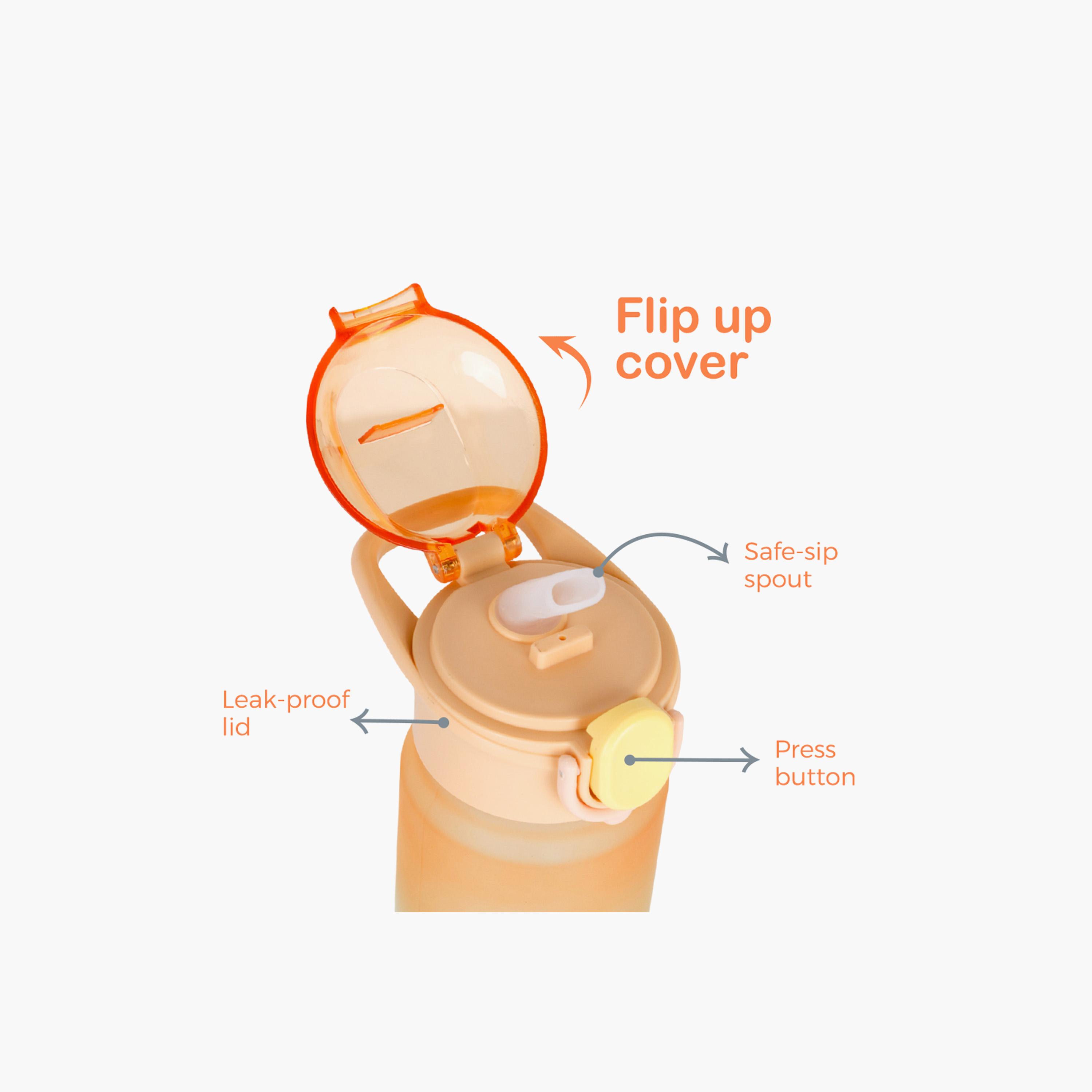 Eazy Kids Water Bottle 500 ML Wt Handle - Orange-school-waterbottles-image-3