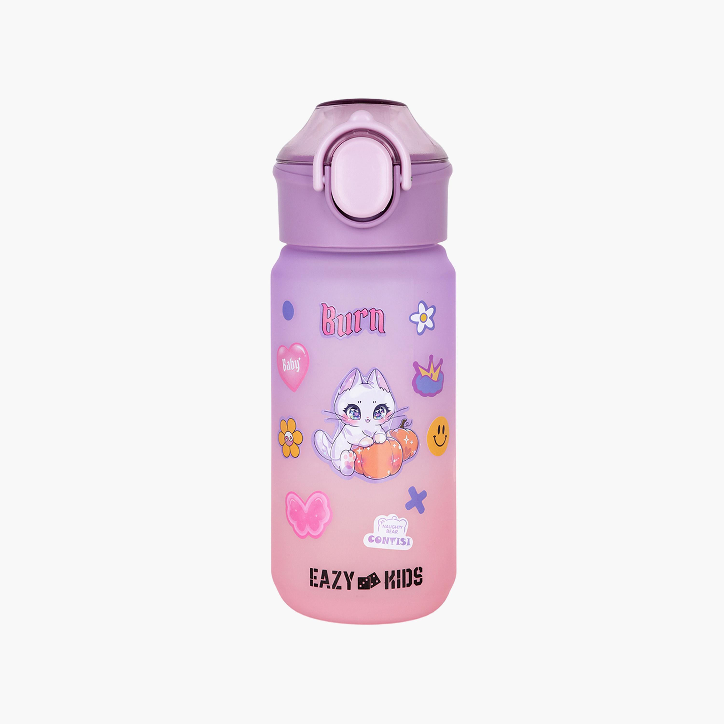 Eazy Kids Water Bottle 500 ML Wt Handle - Purple-school-waterbottles-image-4