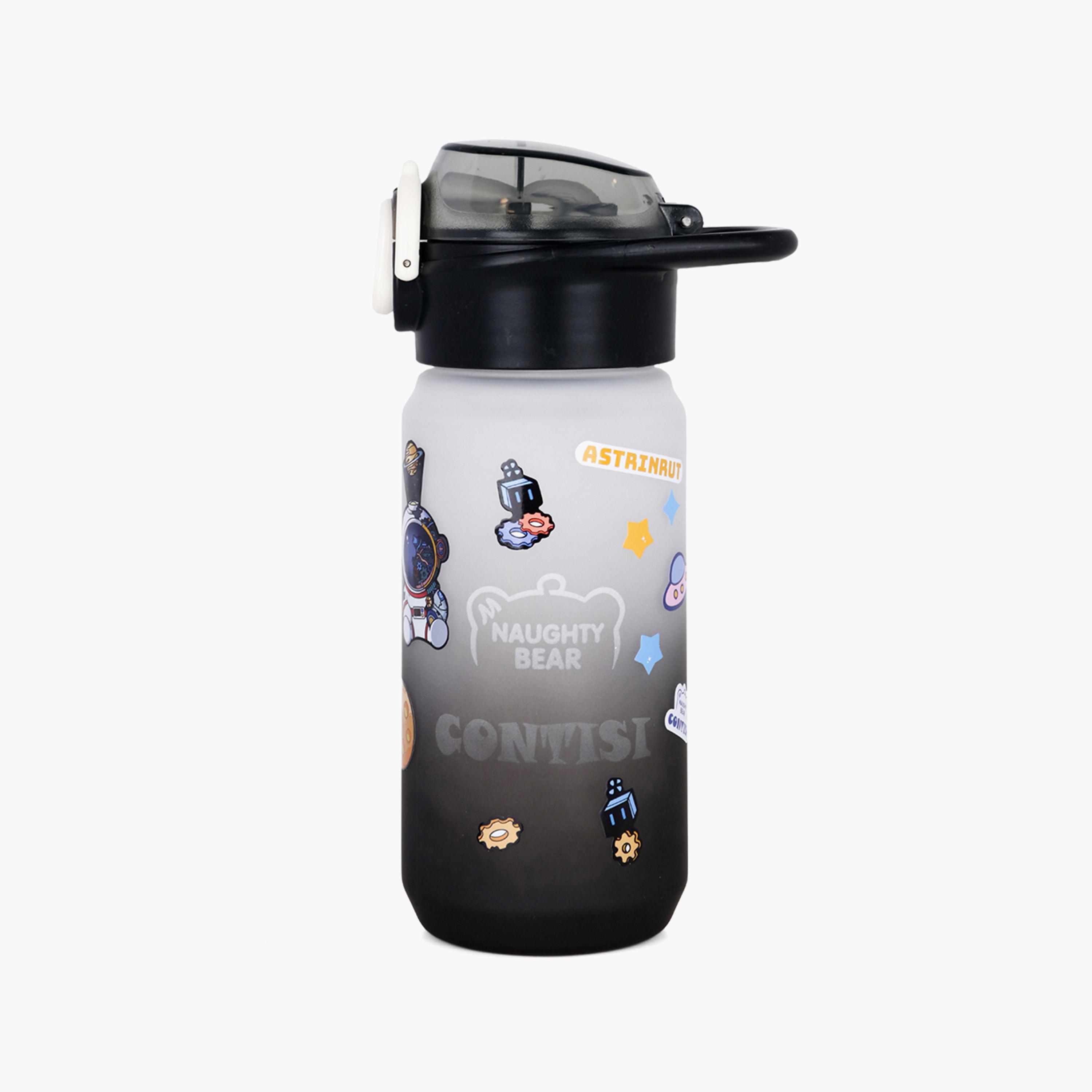 Eazy Kids Water Bottle 500 ML Wt Handle - Black-school-waterbottles-image-4