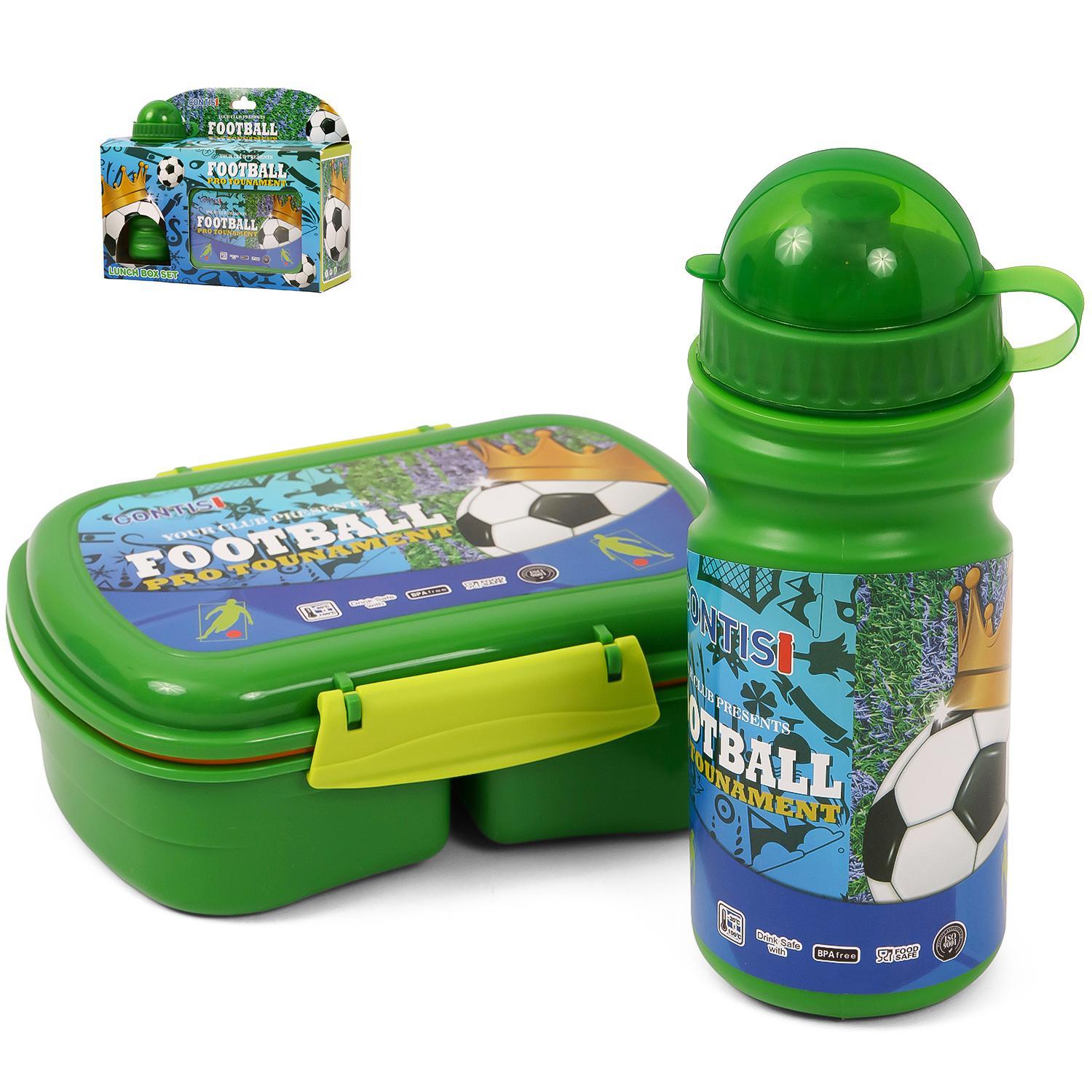 علبة غداء مع زجاجة من إيزي كيدز - أخضر-school-lunchessentials-lunchboxes-image-1