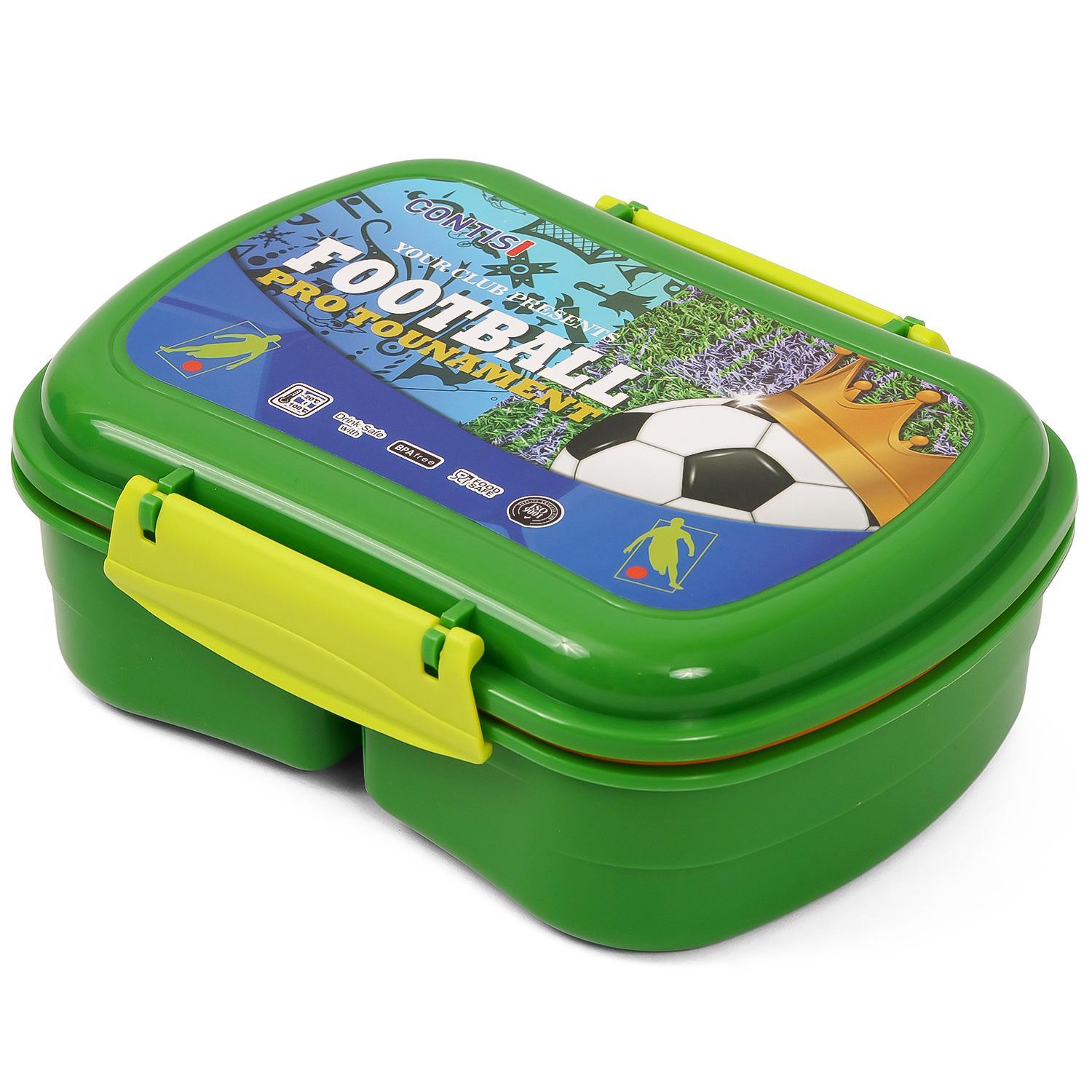 علبة غداء مع زجاجة من إيزي كيدز - أخضر-school-lunchessentials-lunchboxes-image-2
