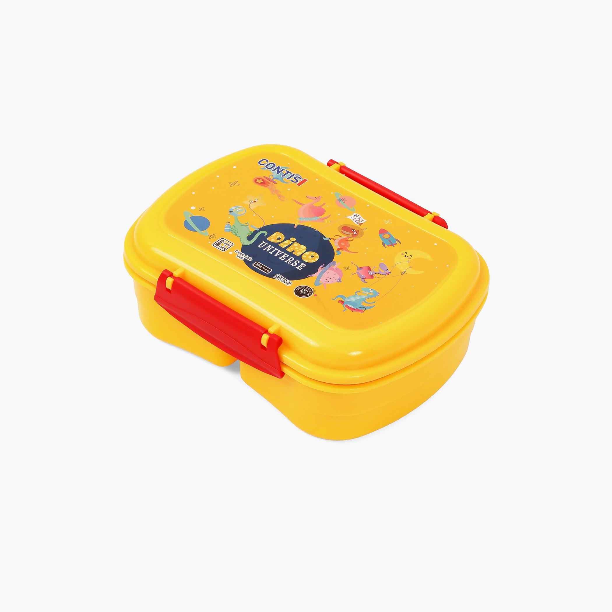 Eazy Kids Lunch Box Wt Bottle - Yellow-school-lunchessentials-lunchboxes-image-2