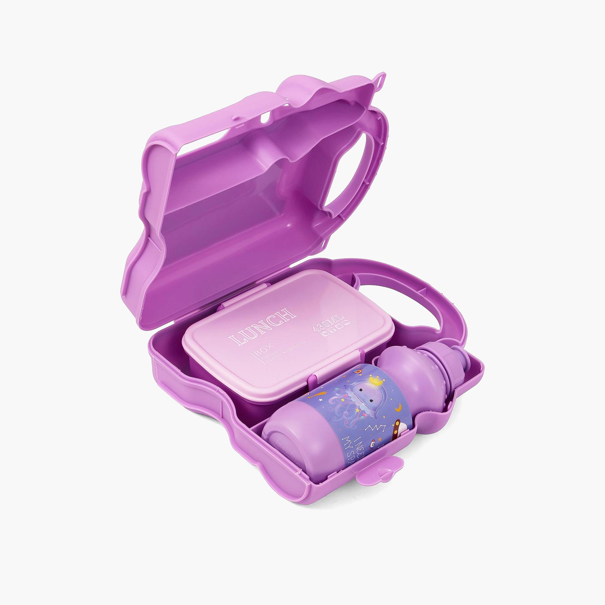 Eazy Kids Lunch Box Wt Bottle - Purple-school-lunchessentials-lunchboxes-image-6